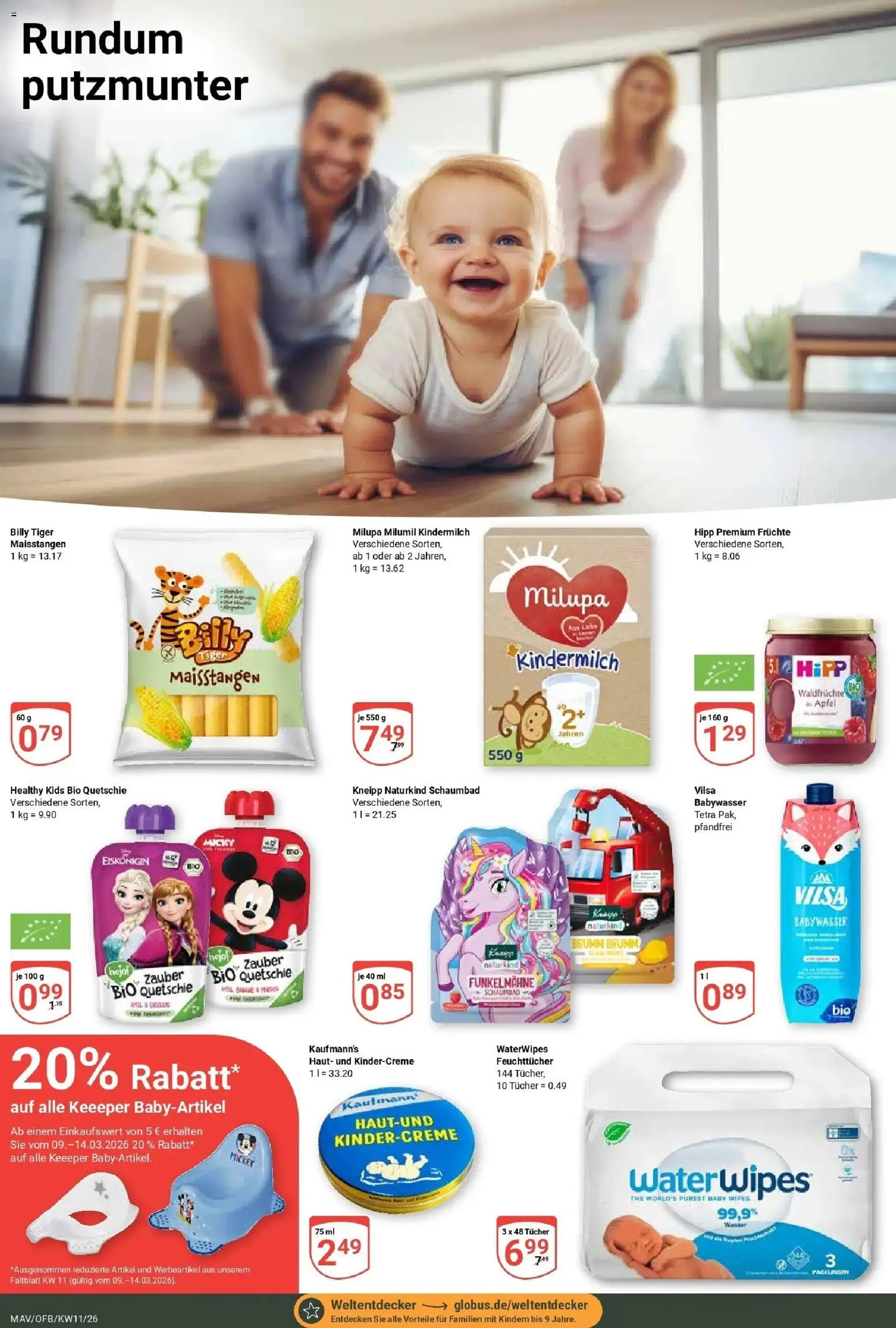 Globus prospekt Mannheim	 – gültig ab 09.03.2026 | Seite: 20 | Produkte: Äpfel, Wasser