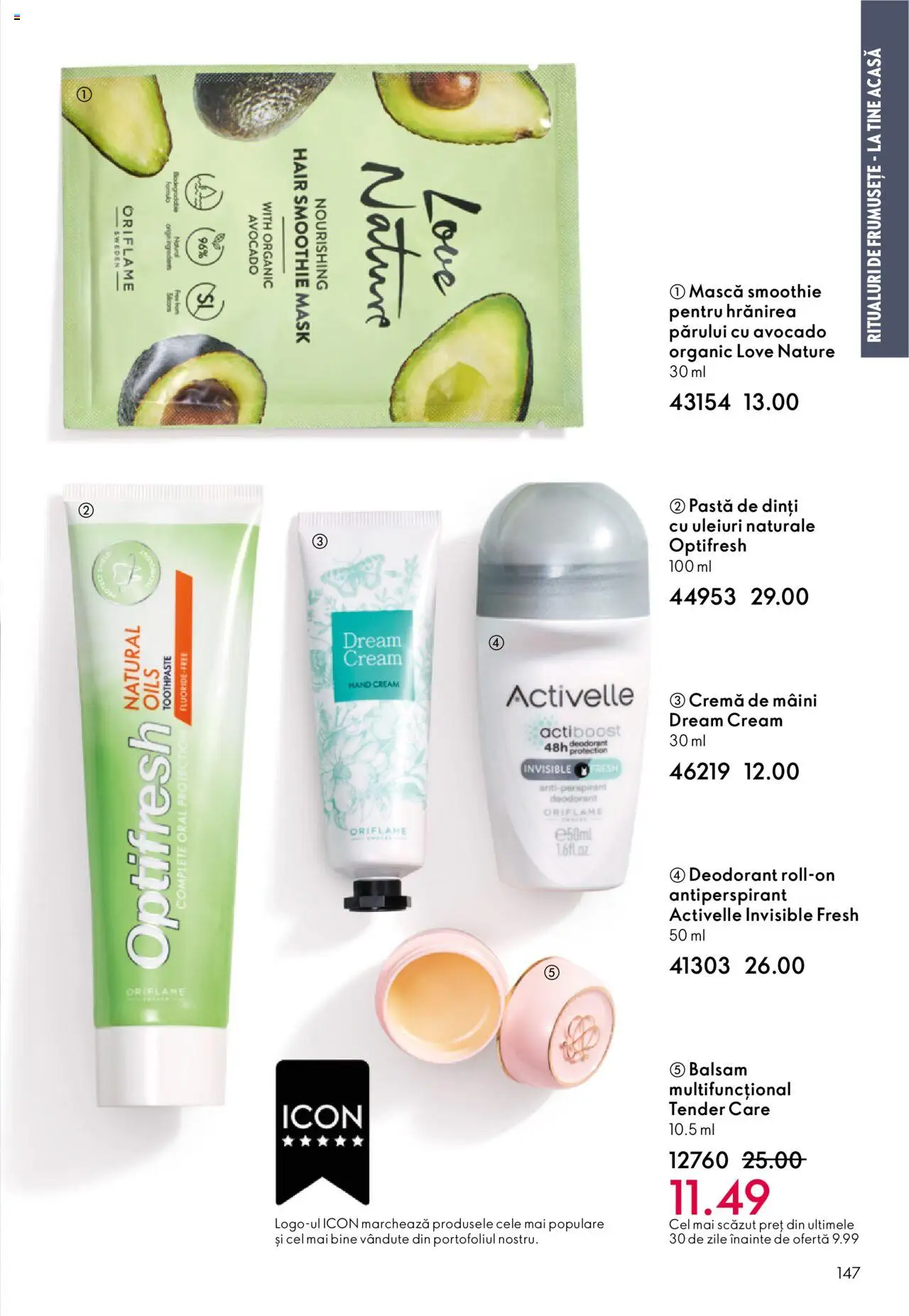 Oriflame catalog 13 2025 – valabil de la 10.09.2025 | Pagină: 147 | Produse: Cremă, Antiperspirant, Avocado, Smoothie