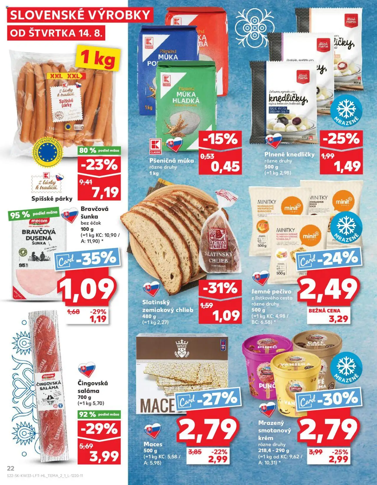 Kaufland SK akciós ujság - amely érvényes a következő dátumtól: 14.08.2025 | Oldal: 22