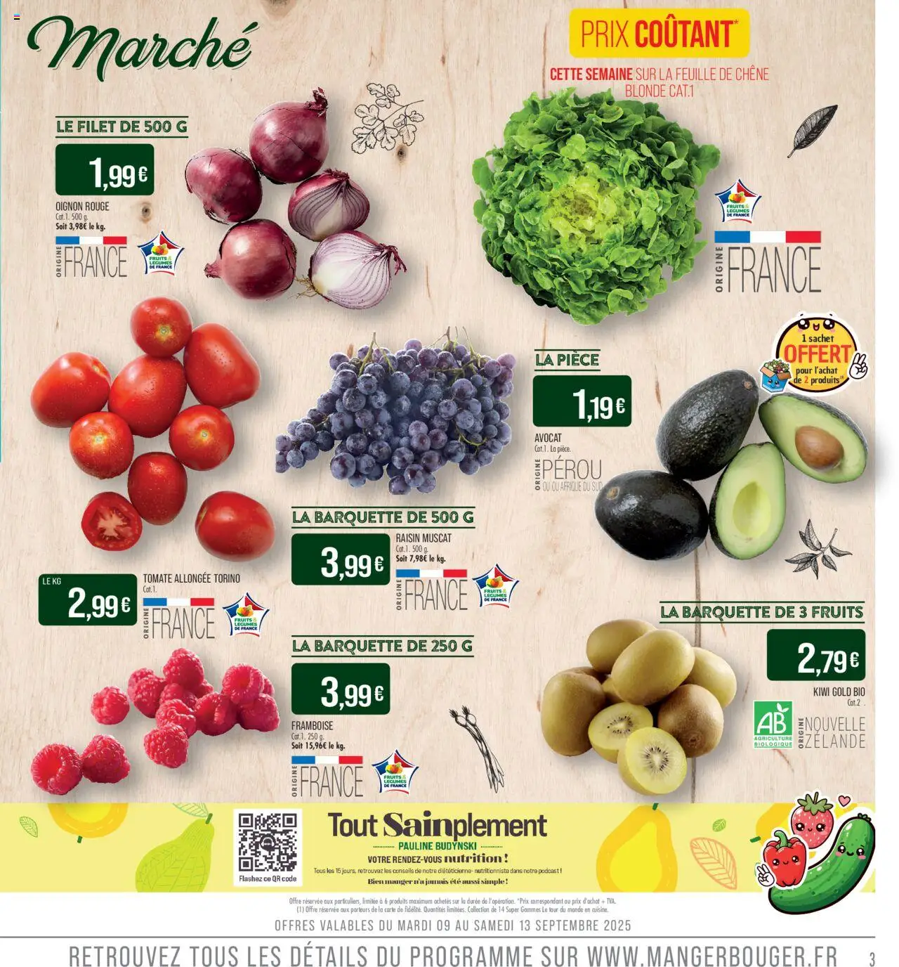  | Page: 3 | Produits: Avocat, Raisin, Oignon, Kiwi