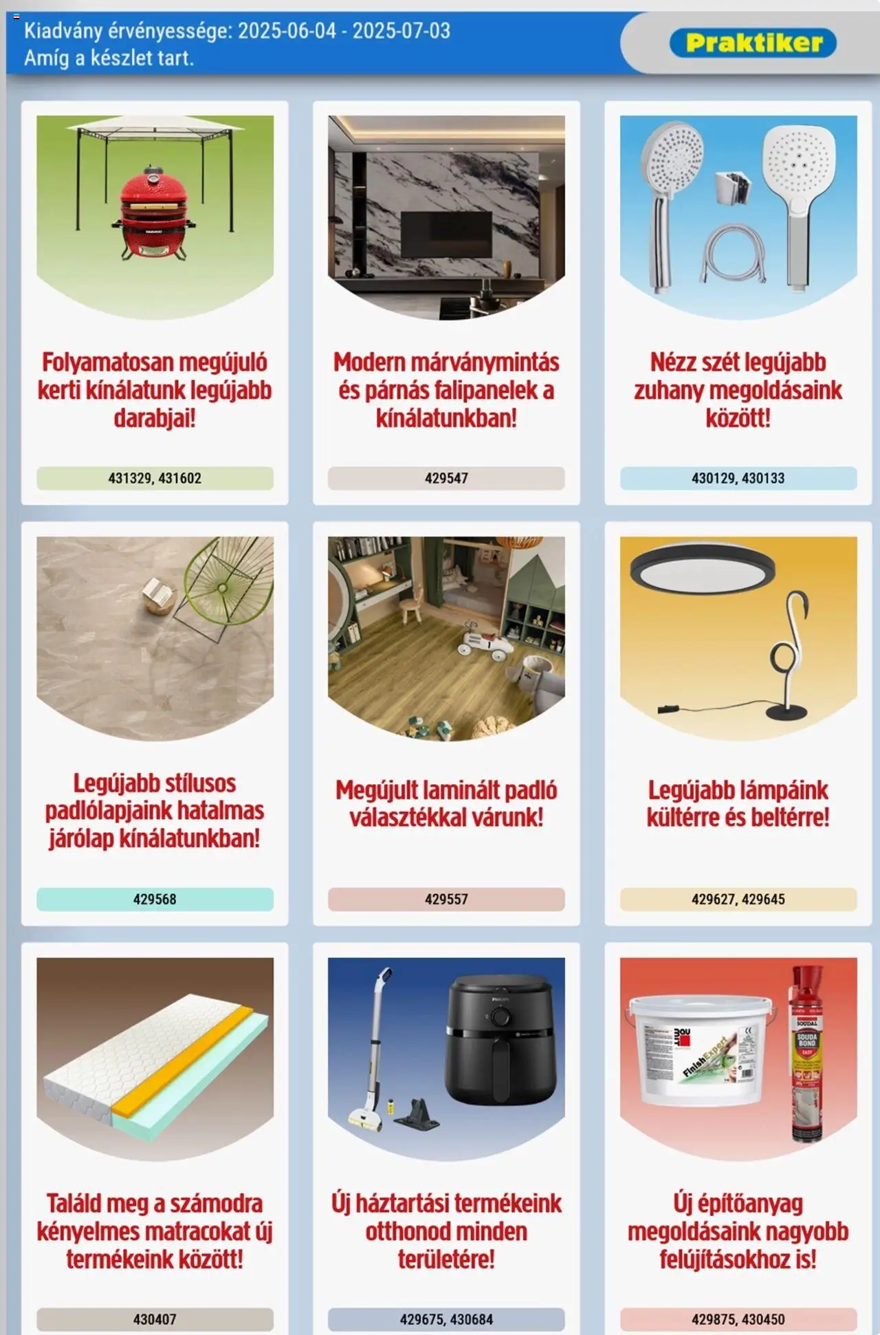 Praktiker akciós ujság - amely érvényes a következő dátumtól: 04.06.2025 | Oldal: 23 | Termékek: Laminált padló, Zuhany, Járólap