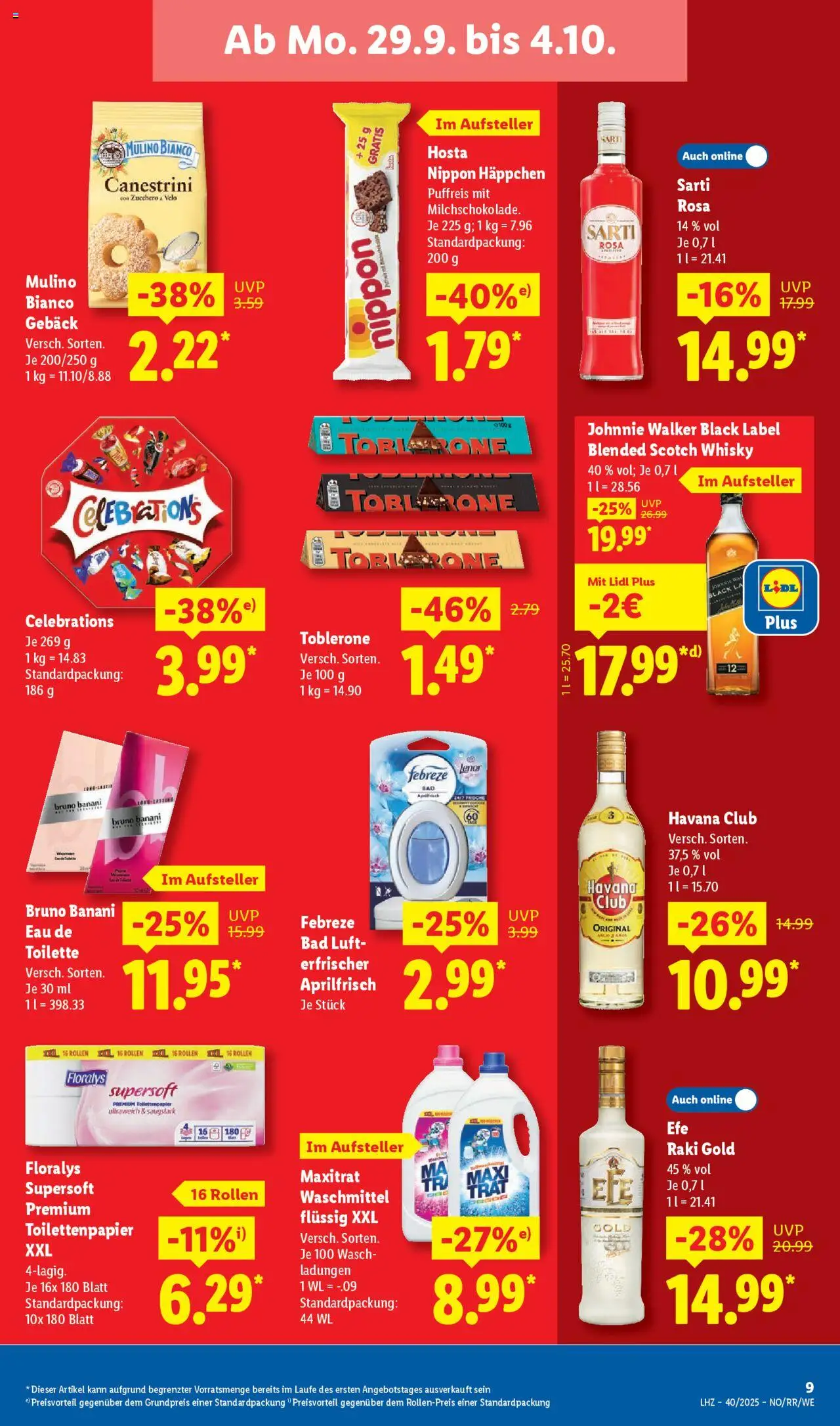 Lidl Prospekt Lüchow – gültig ab 29.09.2025 | Seite: 15 | Produkte: Whisky, Toilette, Celebrations, Waschmittel
