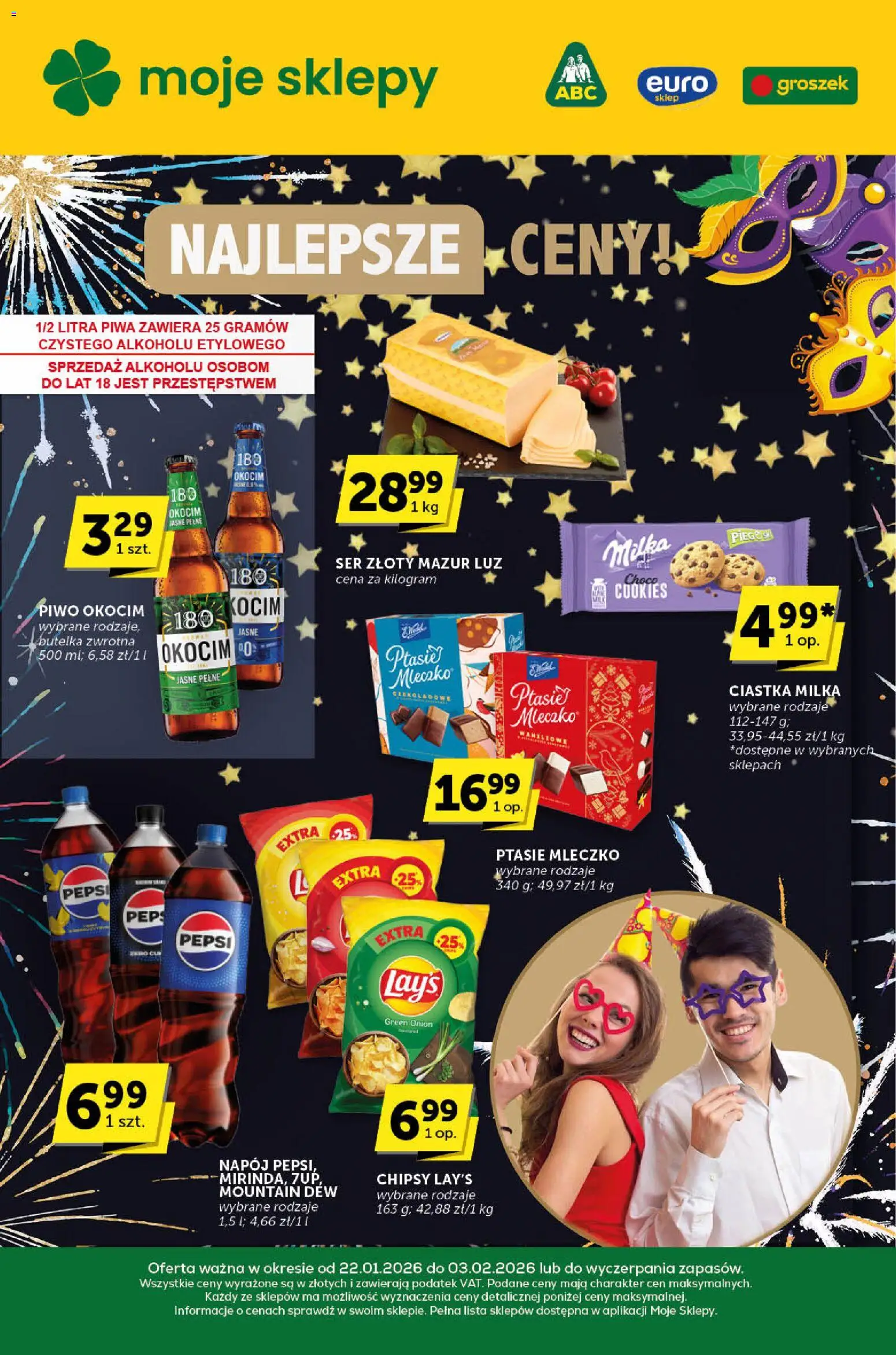ABC Gazetka - Katalog od 22.01.2026 | Strona: 1 | Produkty: Pepsi, Ptasie mleczko, Ser, Ciastka