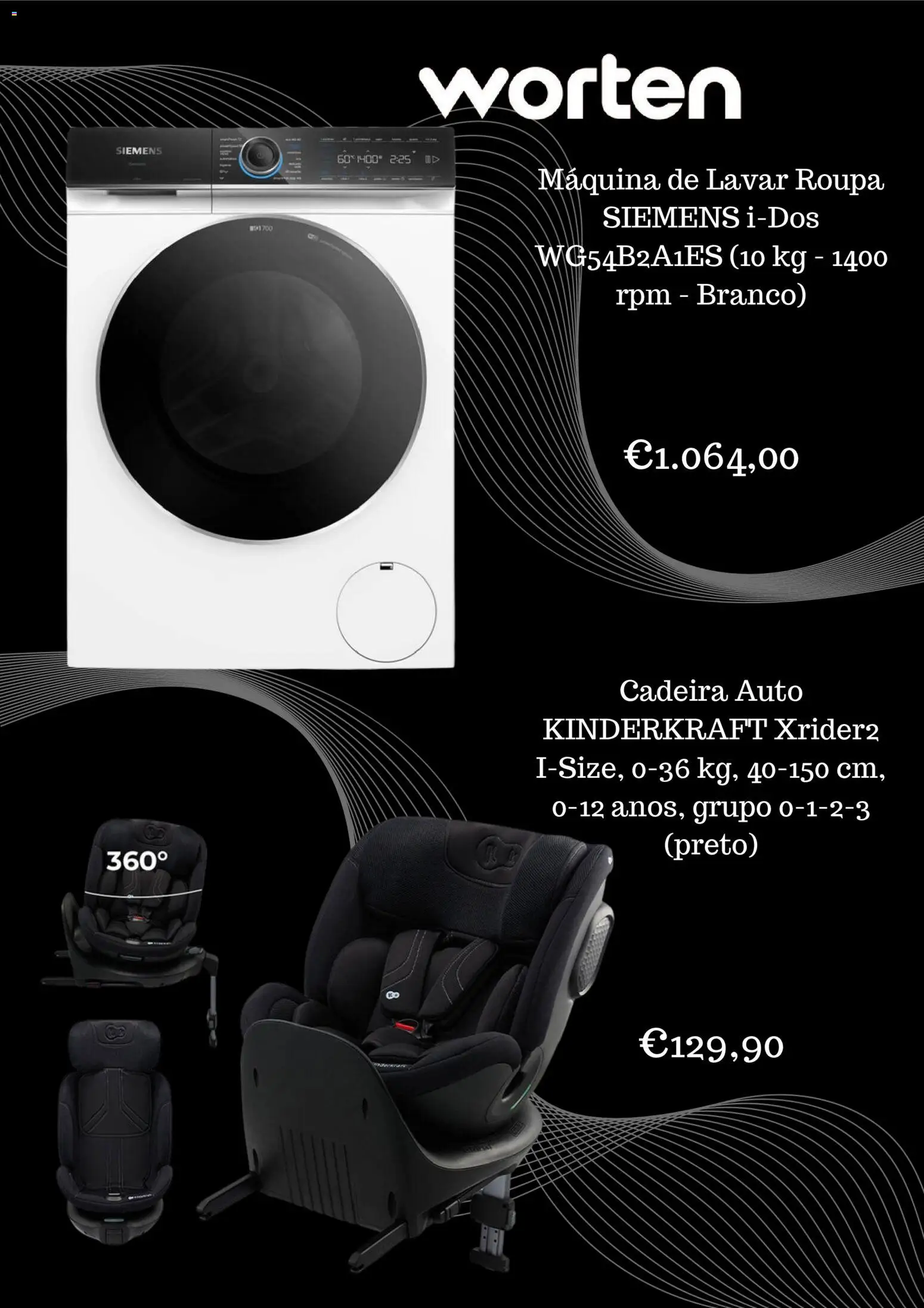 Worten Black Friday │ válido de 04.11.2025 | Página: 5 | Produtos: Máquina de lavar, Cadeira