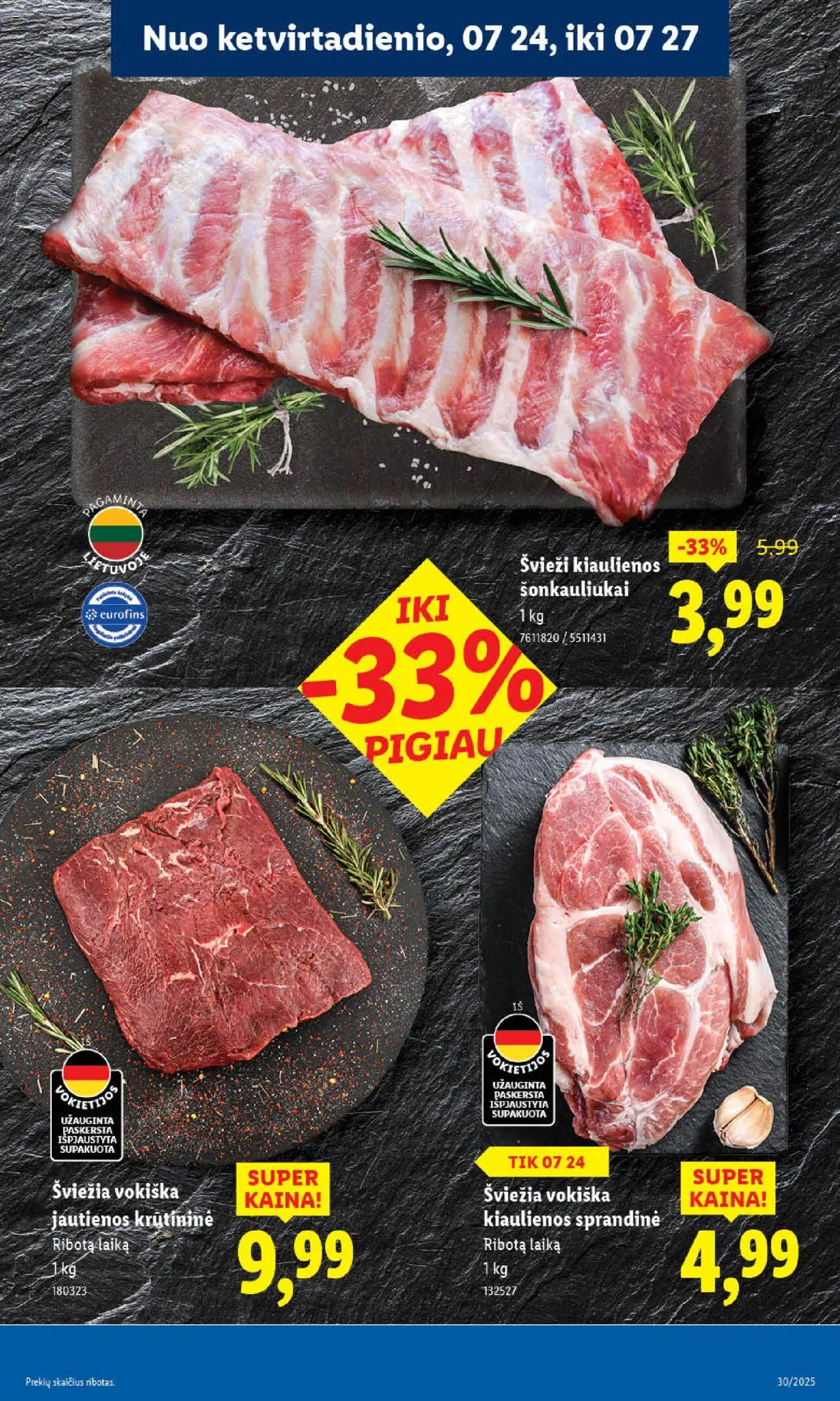 LIDL - Leidinys│galioja nuo 24.07.2025 | Puslapis: 13 | Prekių: Kiaulienos, Jautienos