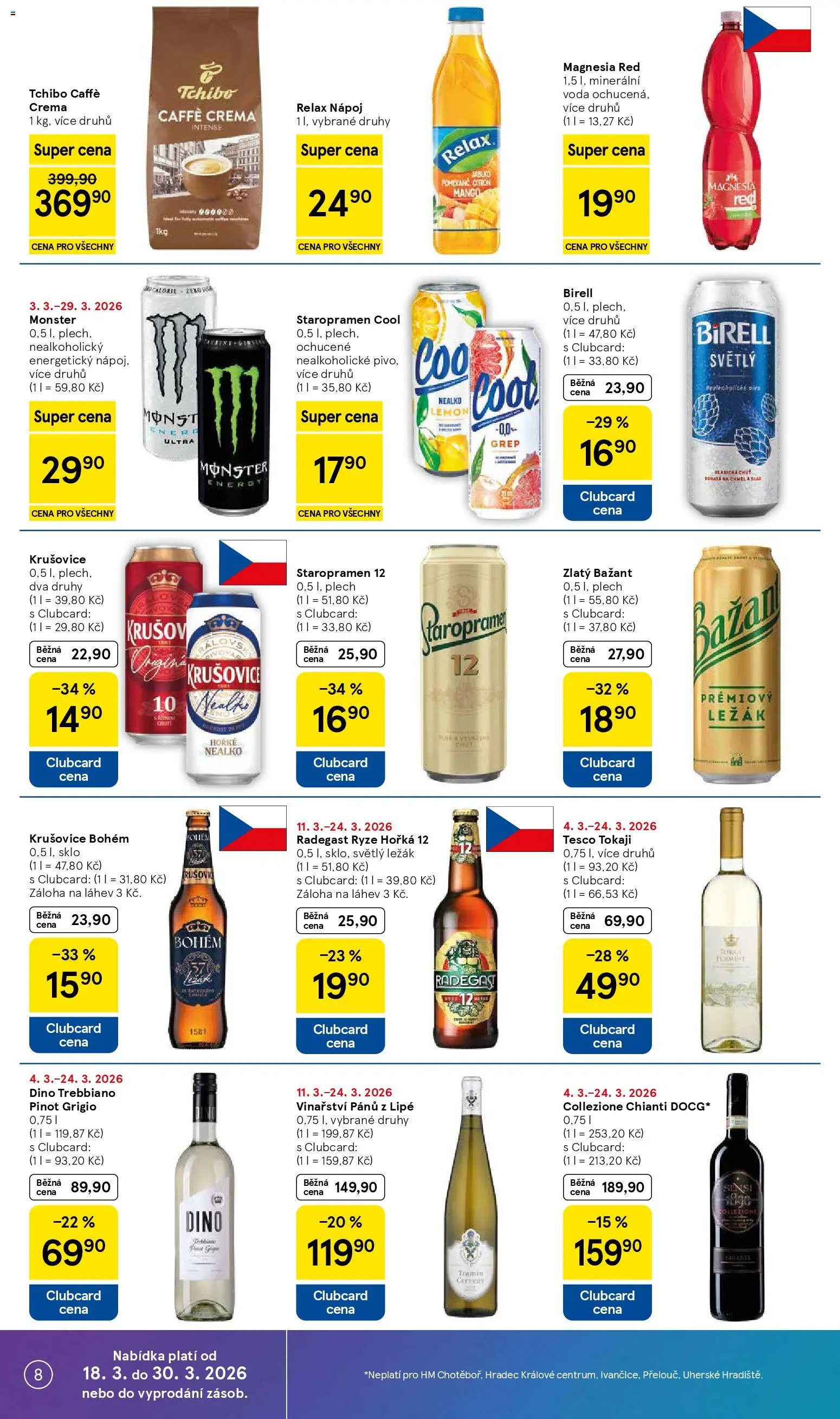 Tesco leták - Hypermarket od 18.03.2026 | Strana: 8 | Produkty: Rýže, Staropramen 12, Grep, Magnesia Red
