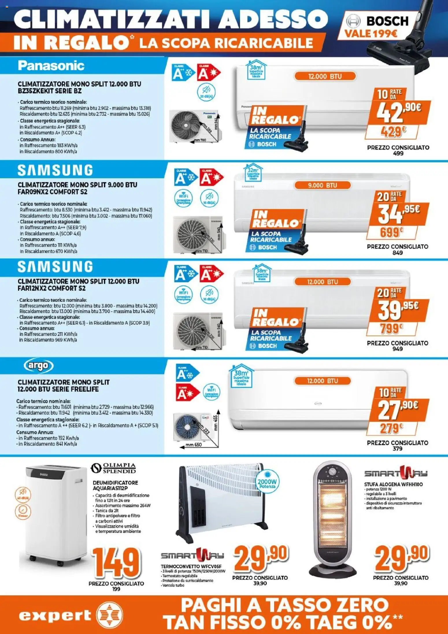 Volantino Expert del 15.01.2026 | Pagina: 21 | Prodotti: Climatizzatore, Deumidificatore, Pavimento, Samsung