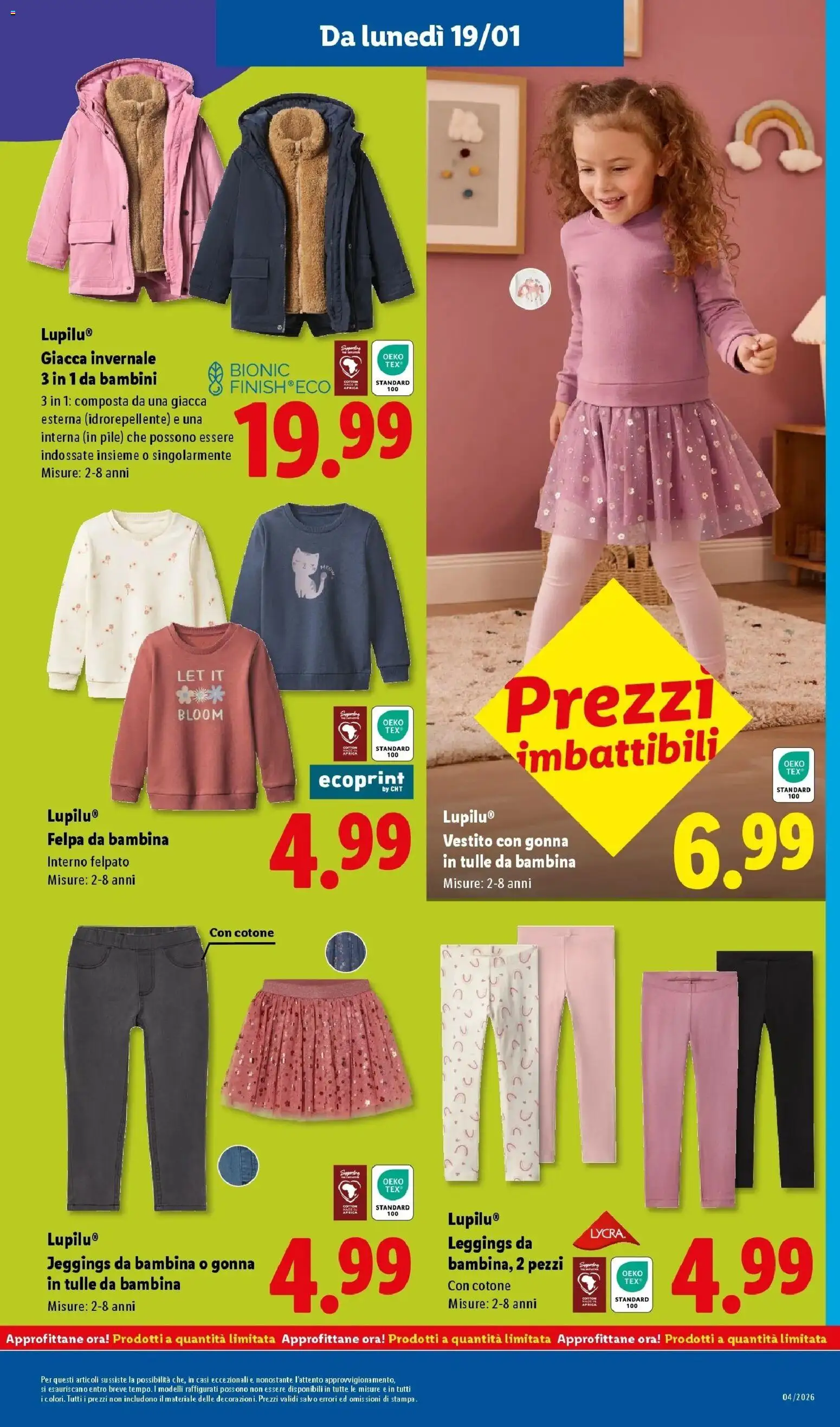 Volantino Lidl del 15.01.2026 | Pagina: 35 | Prodotti: Pile, Felpa, Leggings, Vestito