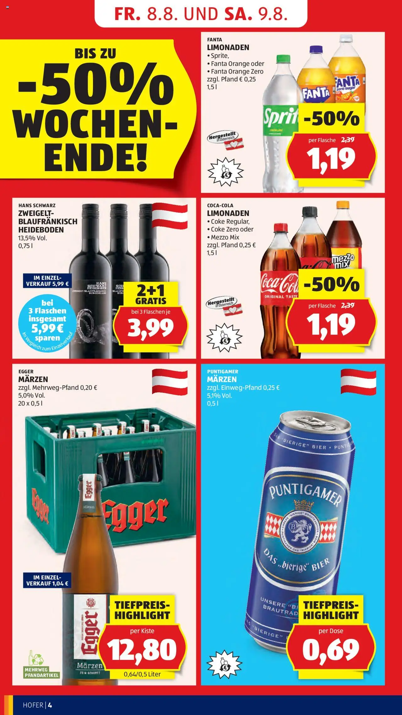 Hofer Flugblatt gültig ab 08.08.2025 | Seite: 6 | Produkte: Bier