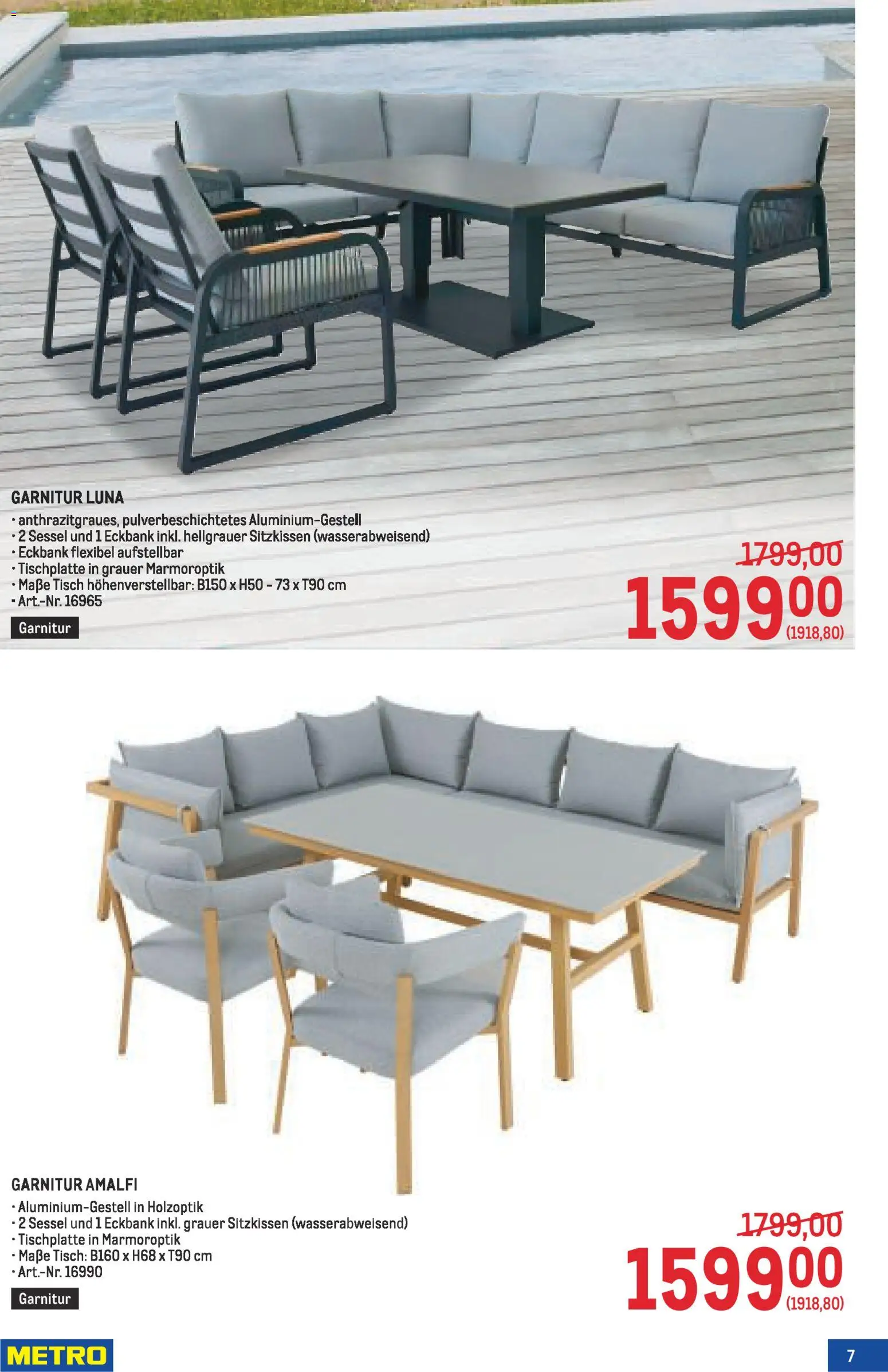 Metro angebote Garten Spezial MP08 gültig ab 02.04.2026 | Seite: 7 | Produkte: Sessel, Tisch