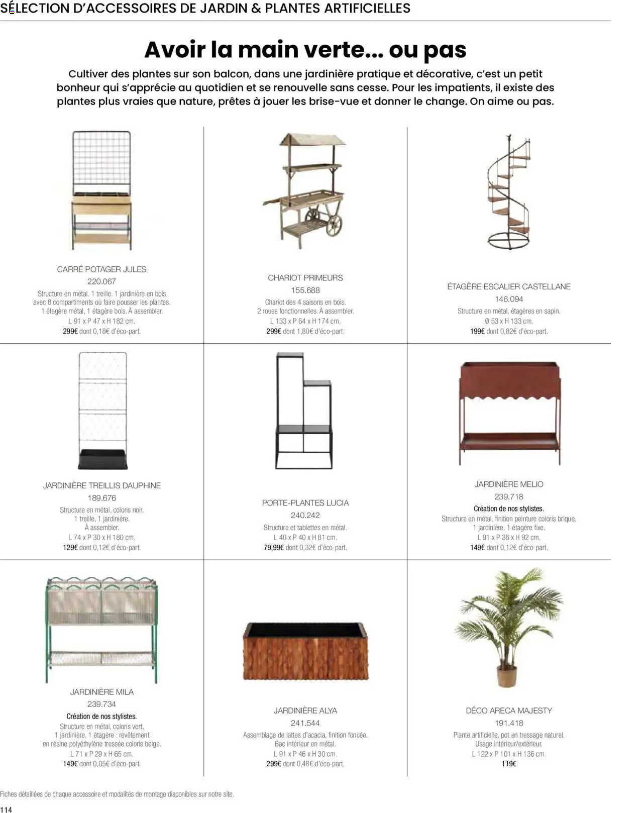 {H1} | Page: 116 | Produits: Carré potager, Jardinière, Étagère