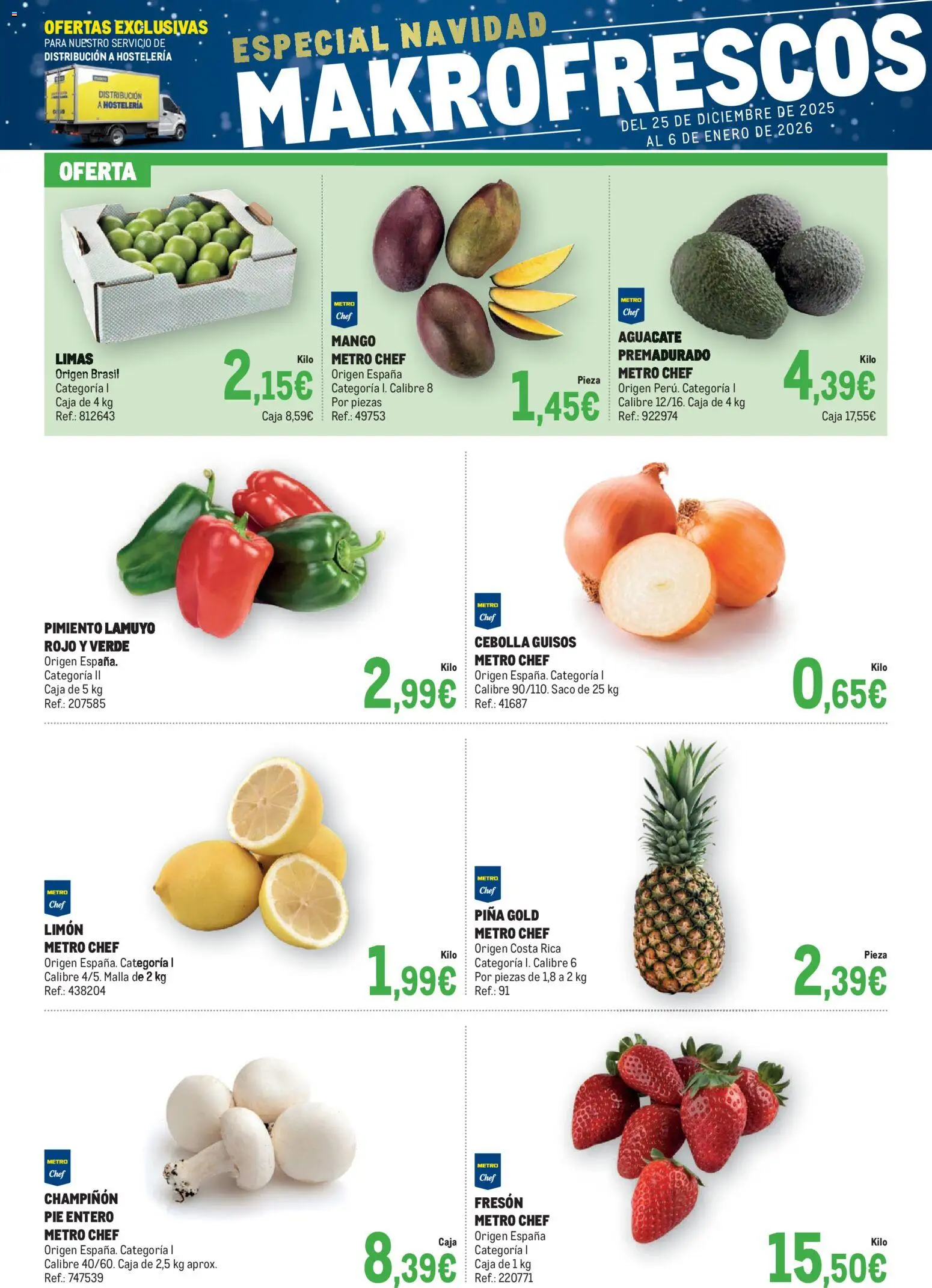 Makro - Frescos Levante │ válido desde el 25.12.2025 | Página: 3 | Productos: Piña, Κάδος απορρυμάτων, Παγωμένο τσάι, Ρούτερ