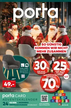 Porta! Prospekt Vorweihnachtszeit Aachen ab 01.12.2025 gültig