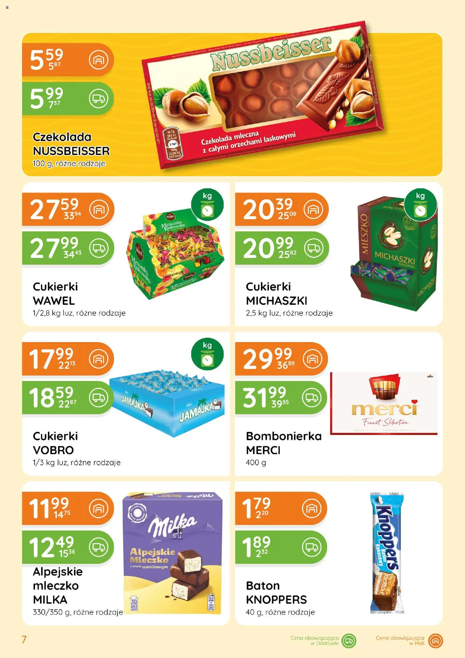 Eurocash gazetka od 19.03.2026 | Strona: 7 | Produkty: Mieszanka krakowska, Bombonierka, Merci, Czekolada