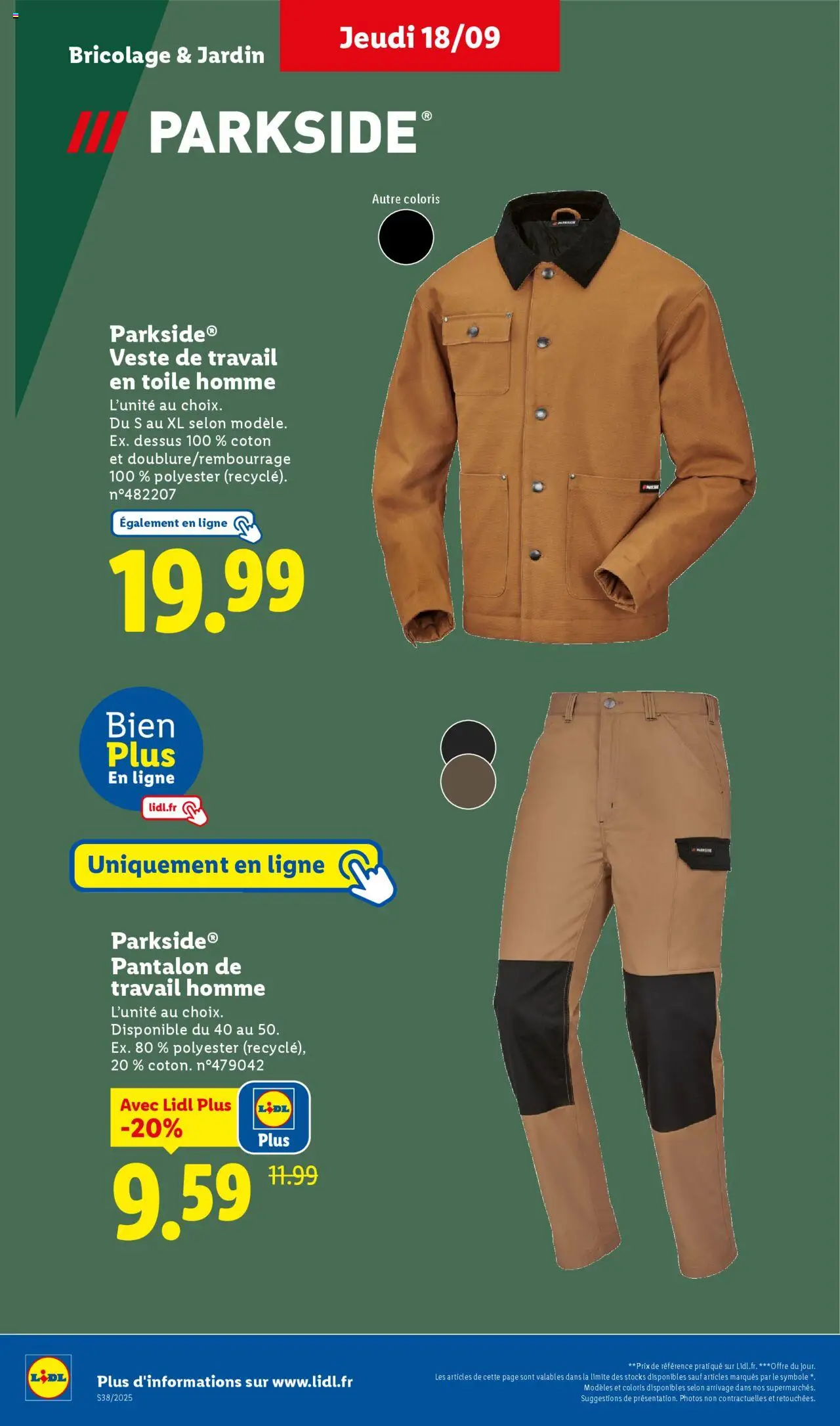  | Page: 42 | Produits: Coton, Veste, Pantalon, Pantalon de travail