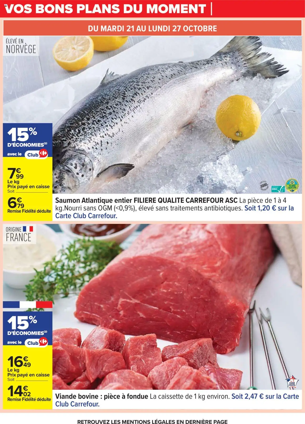 {H1} | Page: 20 | Produits: Viande, Saumon, Viande bovine
