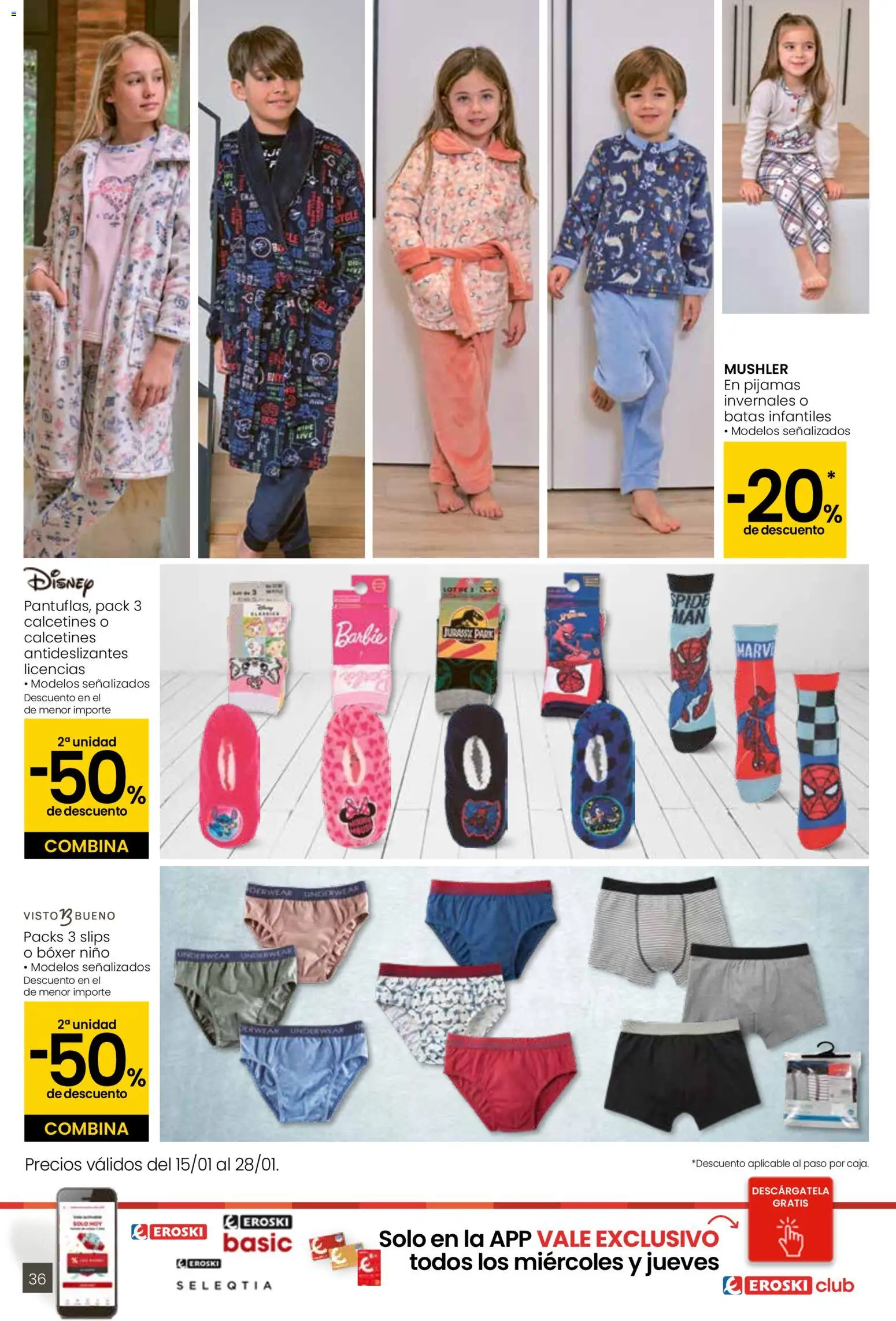 Eroski - Más de 2000 productos siempre a buen precio │ válido desde el 15.01.2026 | Página: 36 | Productos: Bóxer niño