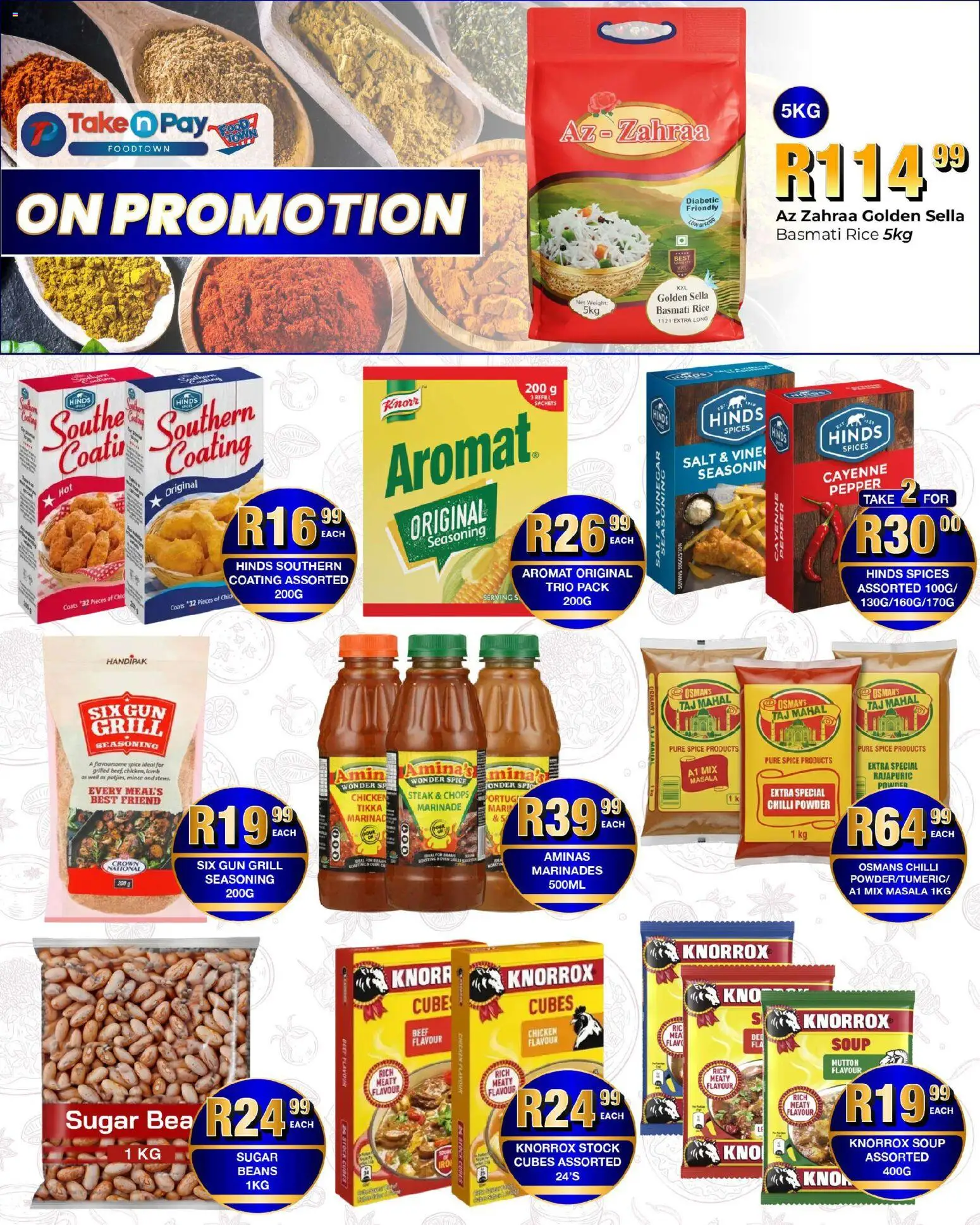 New Take n Pay catalogue – valid from 02.02.2026 | Page: 2 | Products: Steak, Chicken, Marinade, Salt