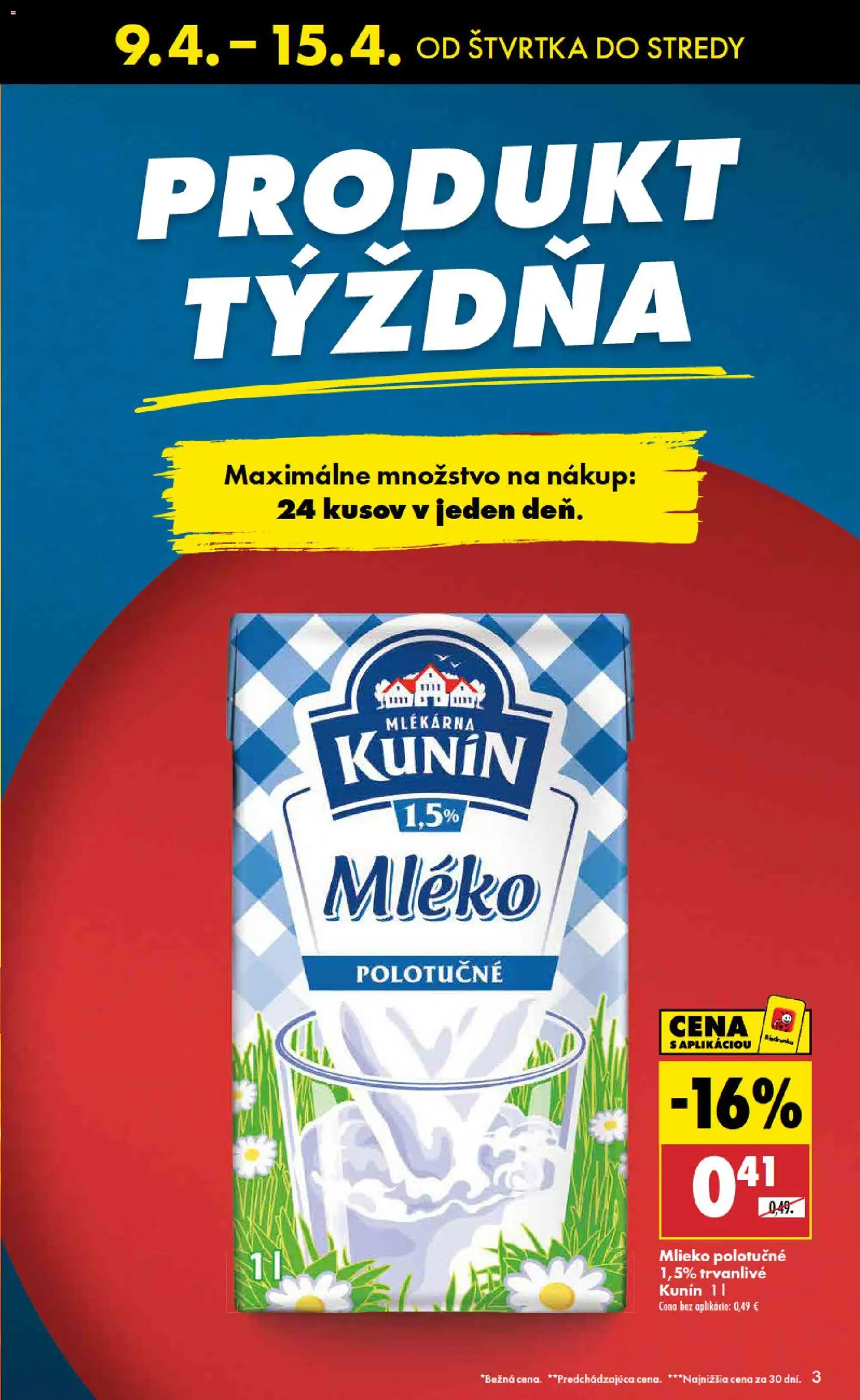 Nové Biedronka akcie – leták je platný od 09.04.2026 | Strana: 3 | Produkty: Mlieko