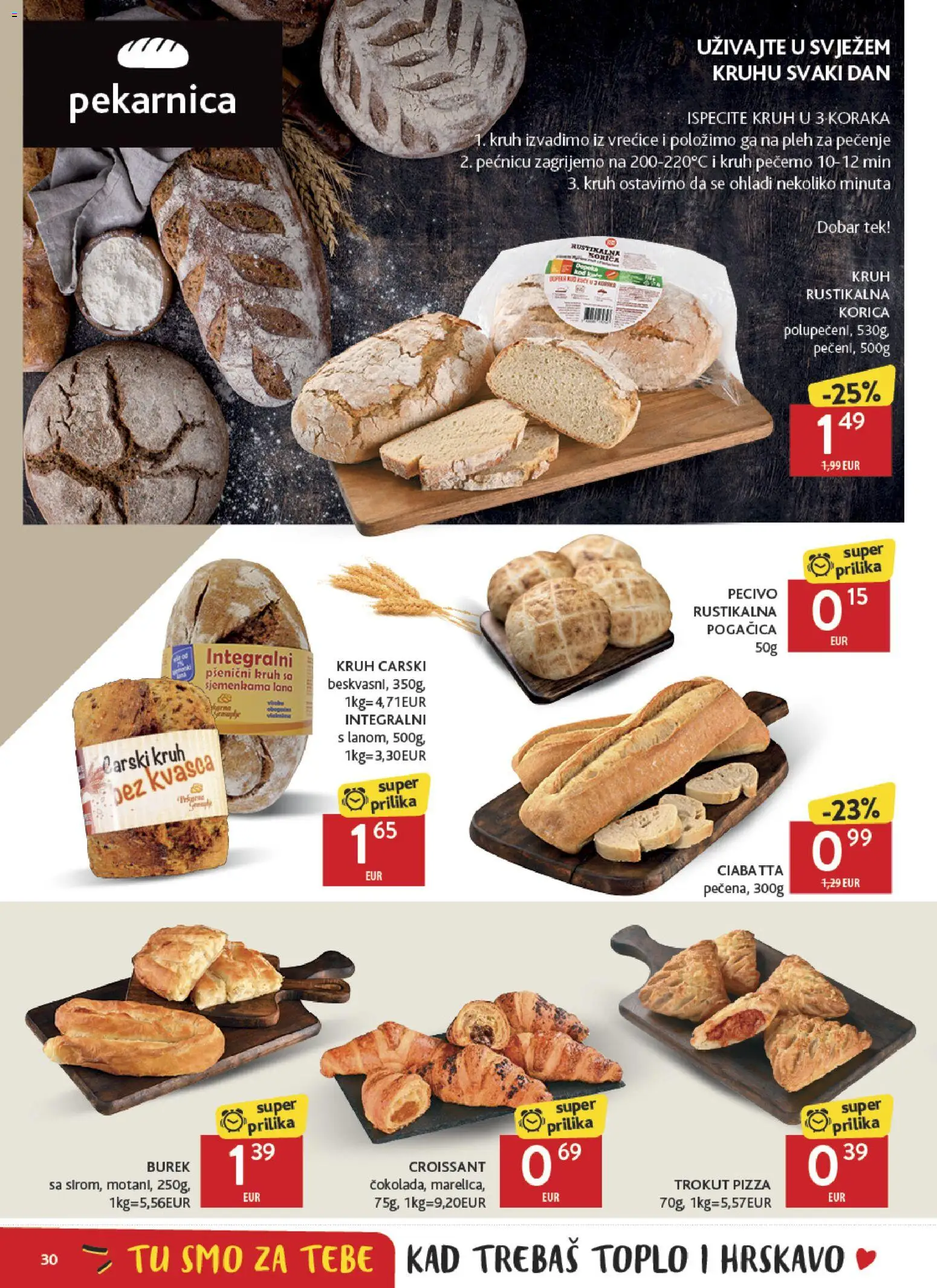 Konzum katalog | vrijedi od 25.02.2026 | Stranica: 30 | Proizvodi: Kruh, Pizza, Burek, Pecivo
