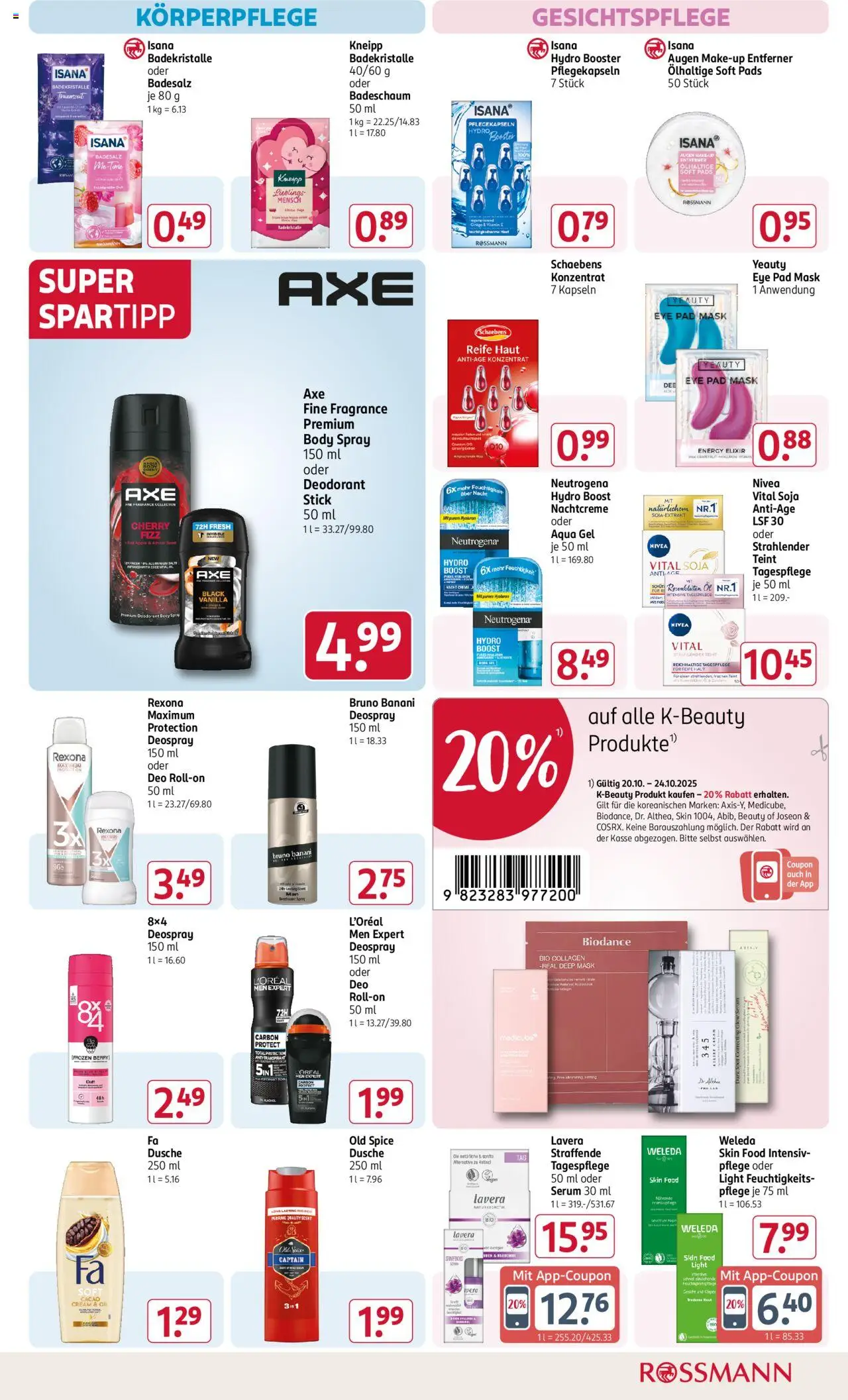 Rossmann Prospekt 	 – gültig ab 20.10.2025 | Seite: 9 | Produkte: Make-up, Badeschaum, Antitranspirant, Deospray