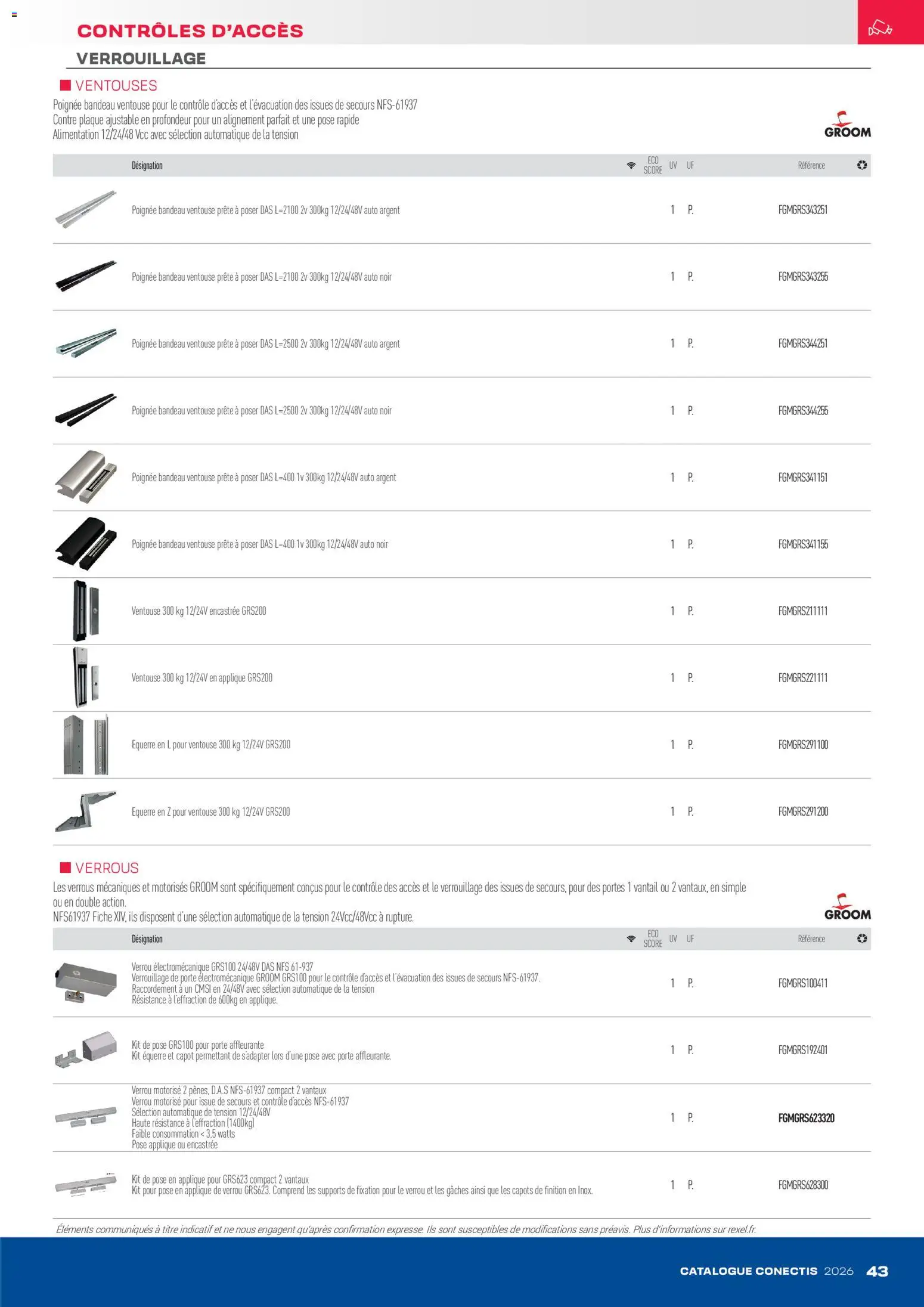 {H1} | Page: 43 | Produits: Verrou, Porte, Portes