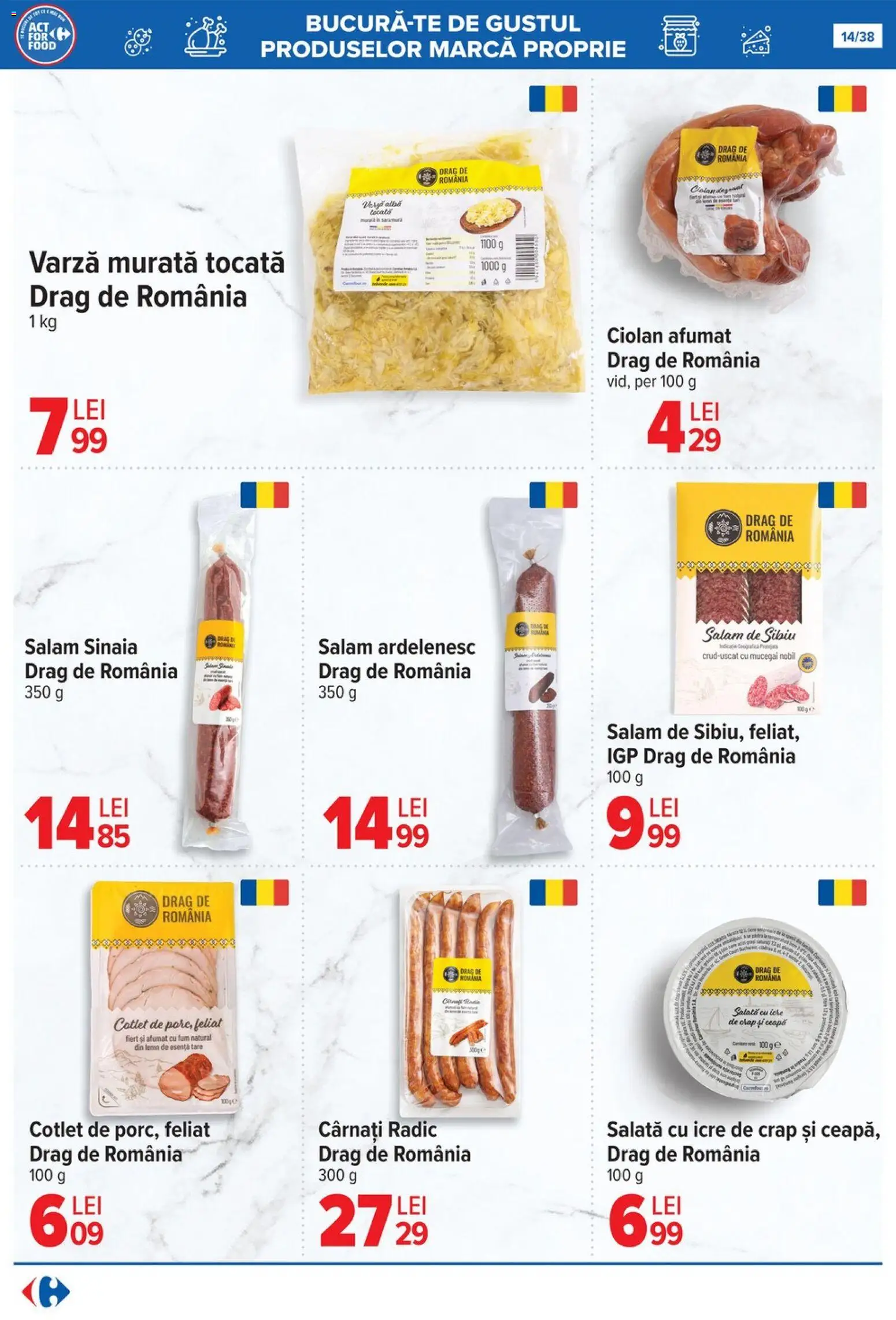 Noul catalog Carrefour – valabil de la 29.10.2025 | Pagină: 14 | Produse: Lait de coco, Salam, Salată cu icre, Salată