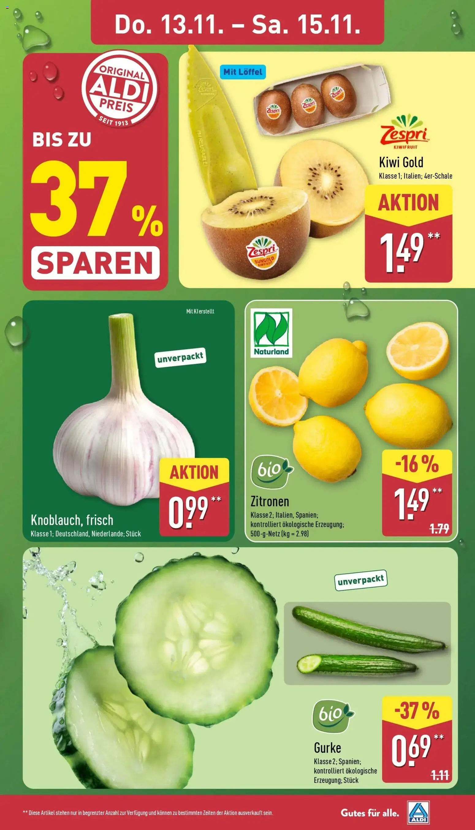 Aldi - ALDI Nord: Wochenangebote – gültig ab 09.11.2025 | Seite: 3 | Produkte: Kiwi, Zitronen