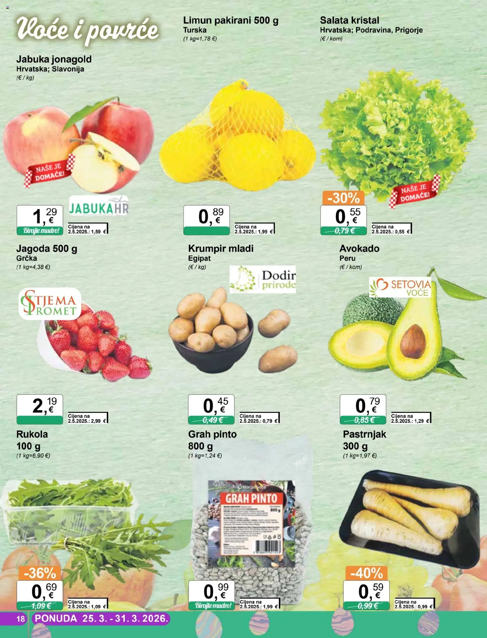 KTC katalog | vrijedi od 25.03.2026 | Stranica: 18 | Proizvodi: Avokado, Voće, Limun, Jabuka