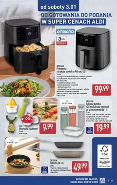 Pogląd oferty "Aldi Gazetka" - ważna od 29.12.2025 | Strona: 23 | Produkty: Kosz, Ryby, Patelnia