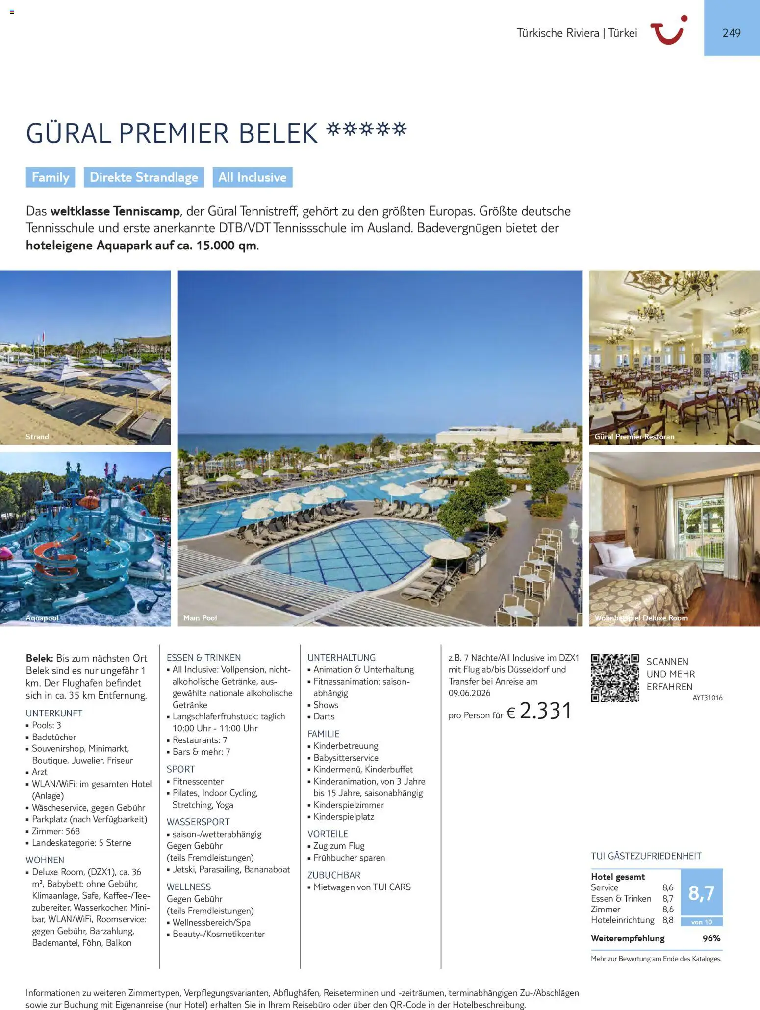 Aida  Südeuropa & Nordafrika 2026/27 – gültig ab 01.01.2026 | Seite: 249 | Produkte: Babybett, Uhr