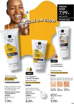 Pré-visualização SKIN GLOW SÉRUM + CREME, Leve como um sérum, ilumina como um creme válido de 01.04.2026 | Página: 119 | Produtos: Sérum, Vitamina c, Creme, Gel de limpeza