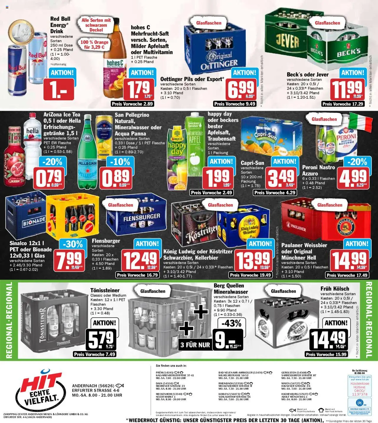 HIT - Rhineland-Palatinate - gültig ab dem 18.08.2025 | Seite: 19 | Produkte: Red bull, Weißbier, Bad, Apfelsaft