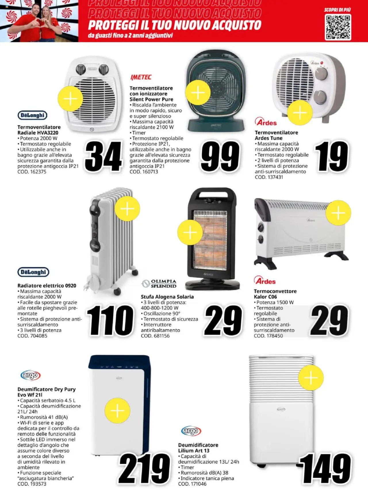 Volantino Media World del 13.10.2025 | Pagina: 19 | Prodotti: Deumidificatore, Stufa, Tanica, Bagno