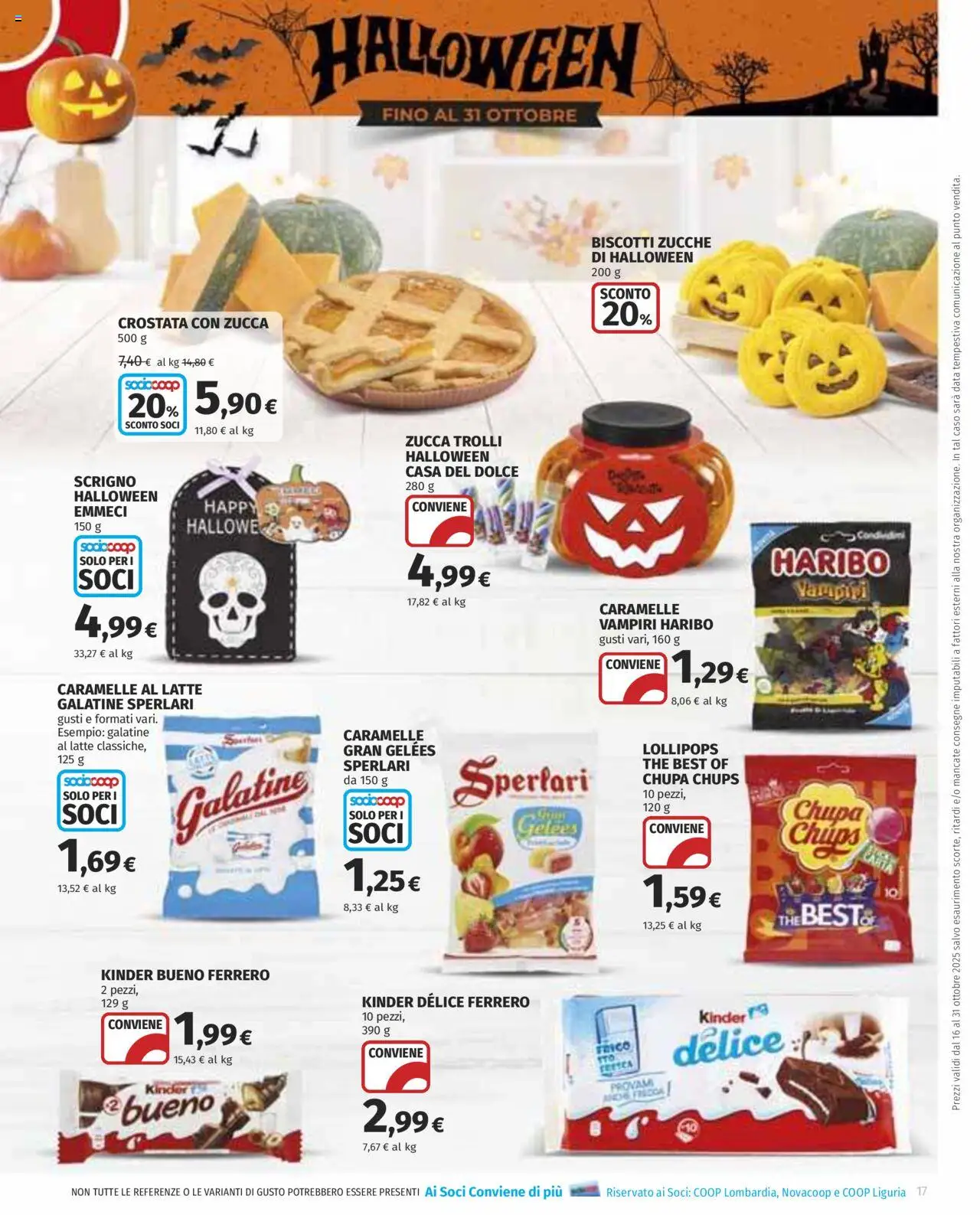 Volantino COOP del 16.10.2025 | Pagina: 17 | Prodotti: Biscotti, Zucca, Data, The