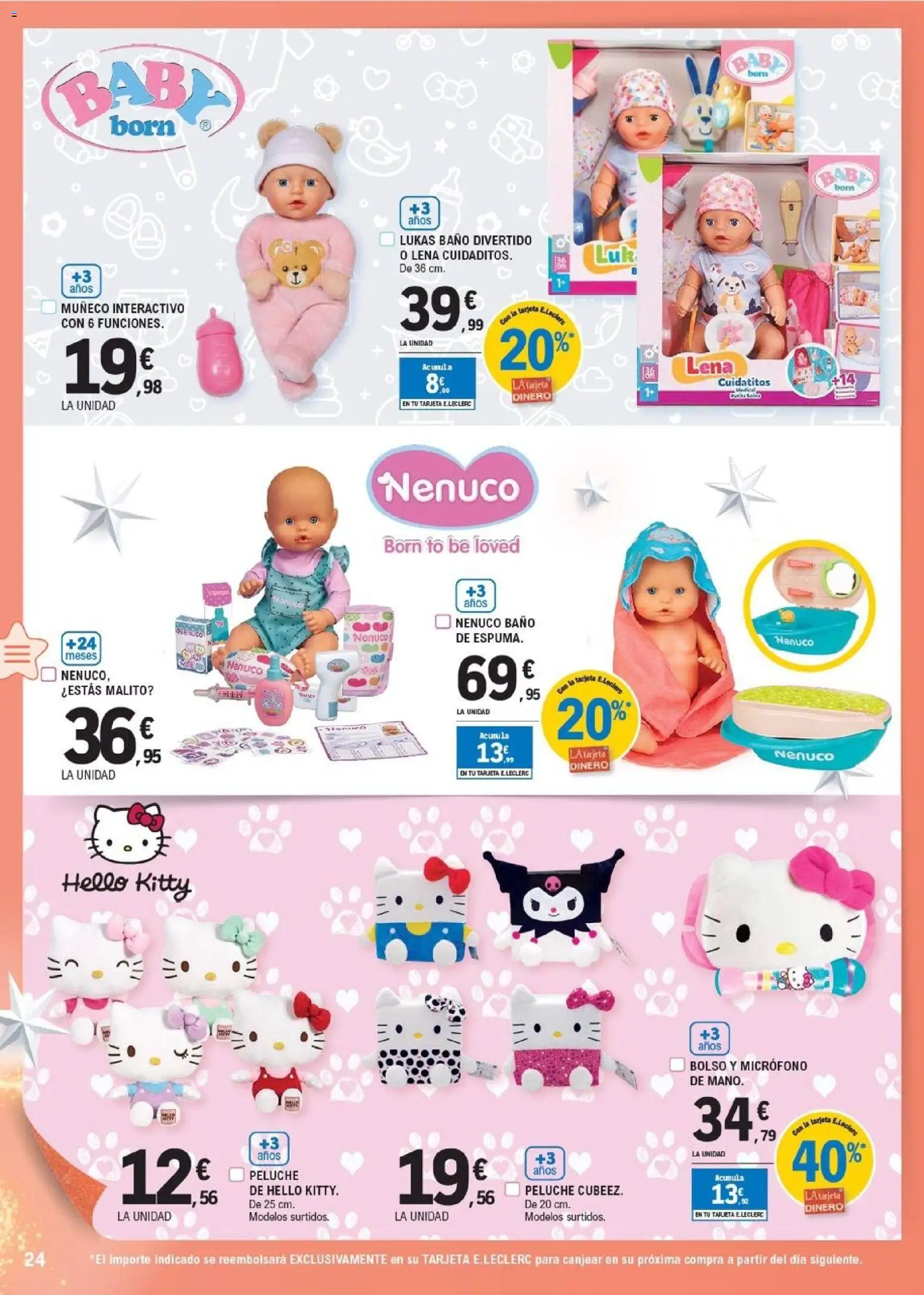 E.Leclerc - Juguetes  │ válido desde el 03.11.2025 | Página: 24 | Productos: Bolso, Micrófono, Baño