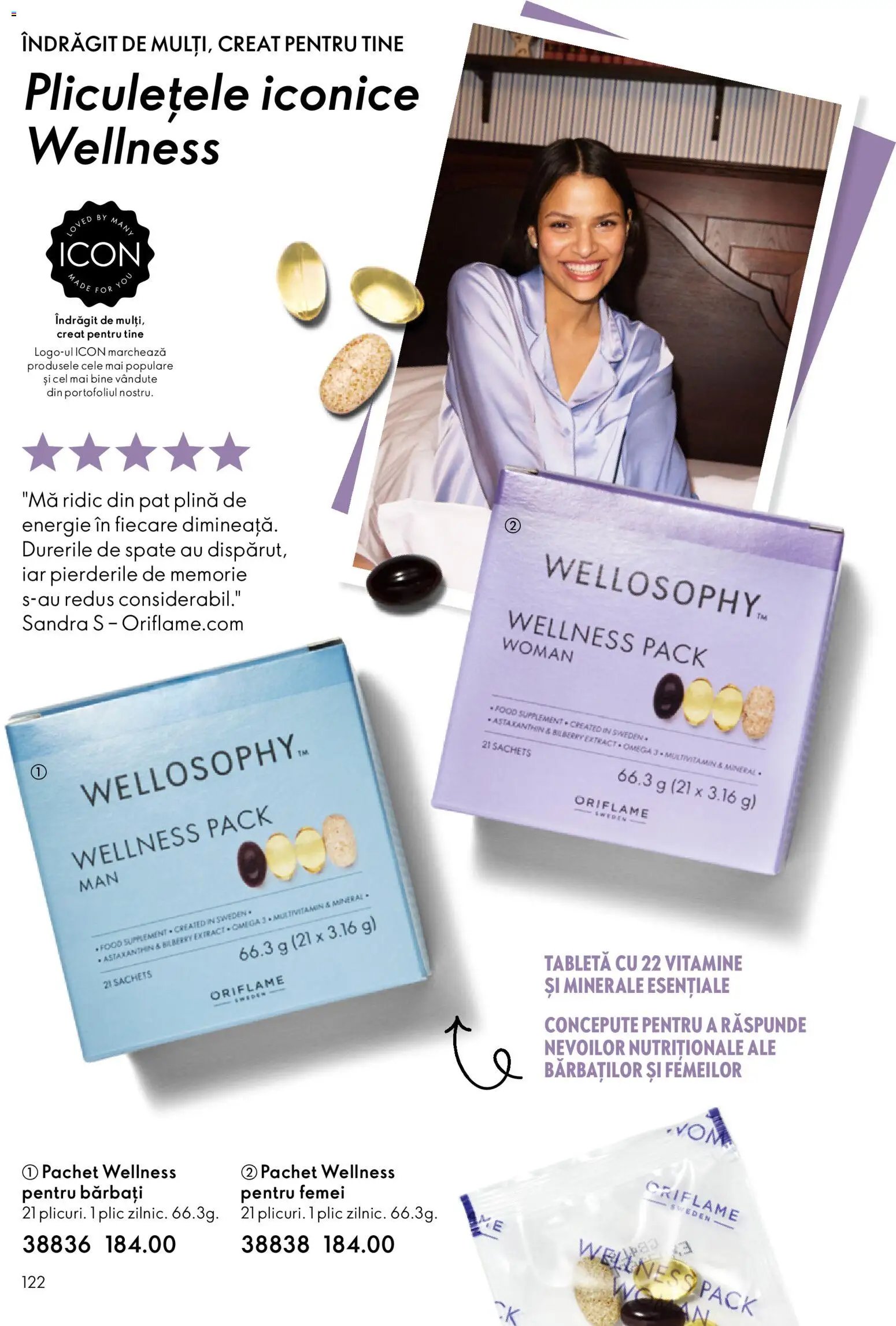 Noul catalog Oriflame – valabil de la 21.01.2026 | Pagină: 122 | Produse: Memorie, Tabletă, Pat, Chaussures de ski