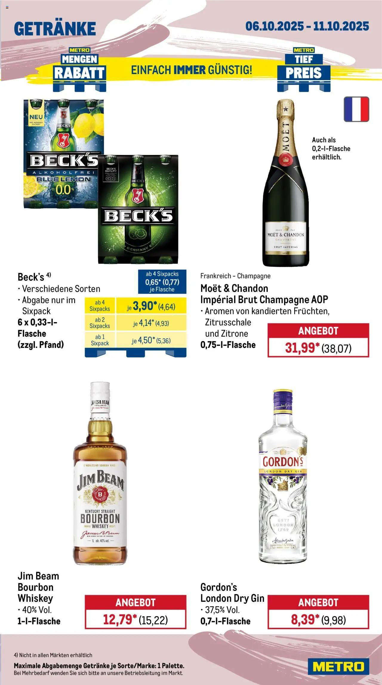 Metro  Wochen-Angebote Gastro – gültig ab 06.10.2025 | Seite: 15 | Produkte: Jim beam, Zitrone, Bourbon, Gin