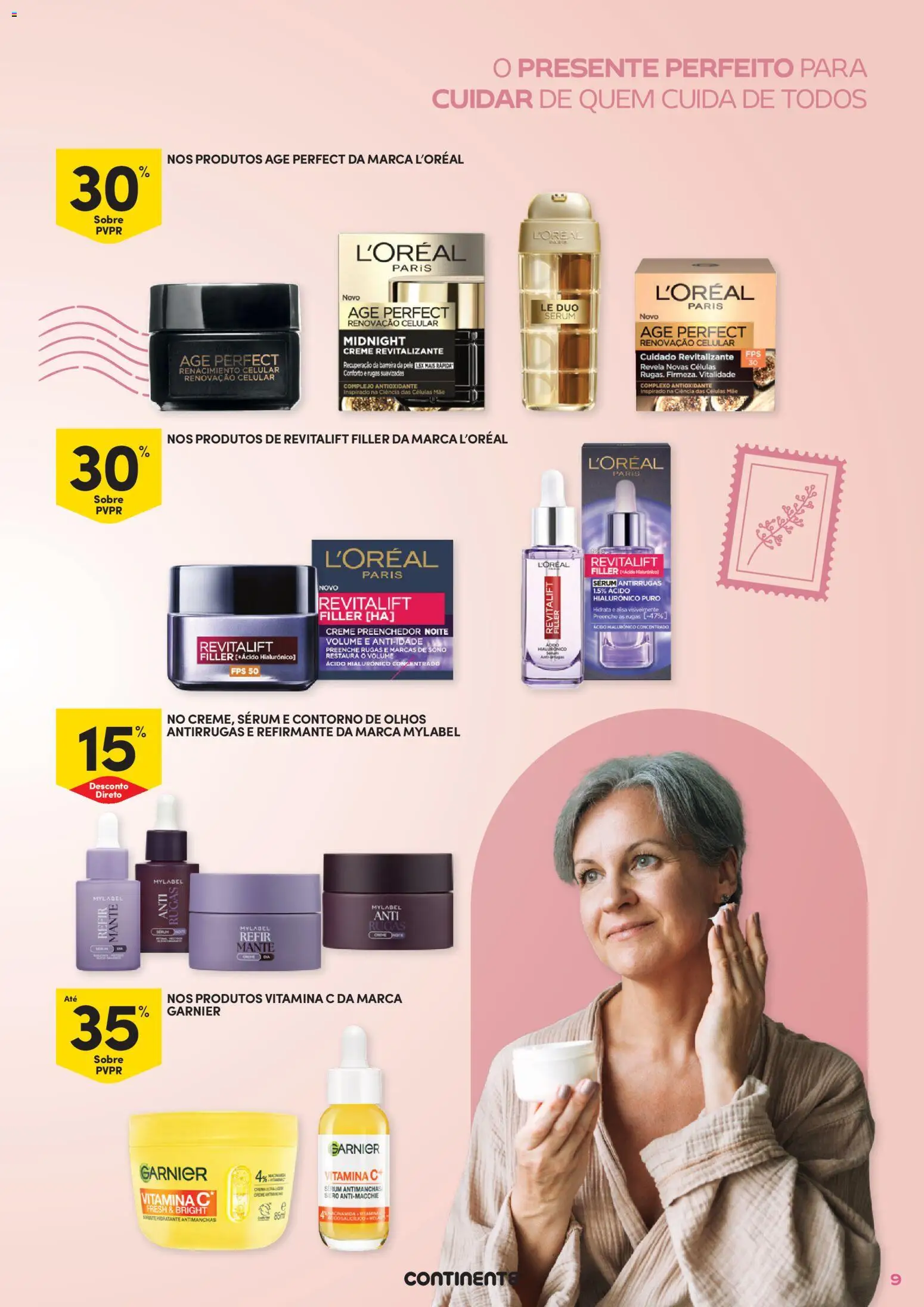 Continente Dia da Mãe │ válido de 14.04.2026 | Página: 9 | Produtos: Sérum, Vitamina c, Creme
