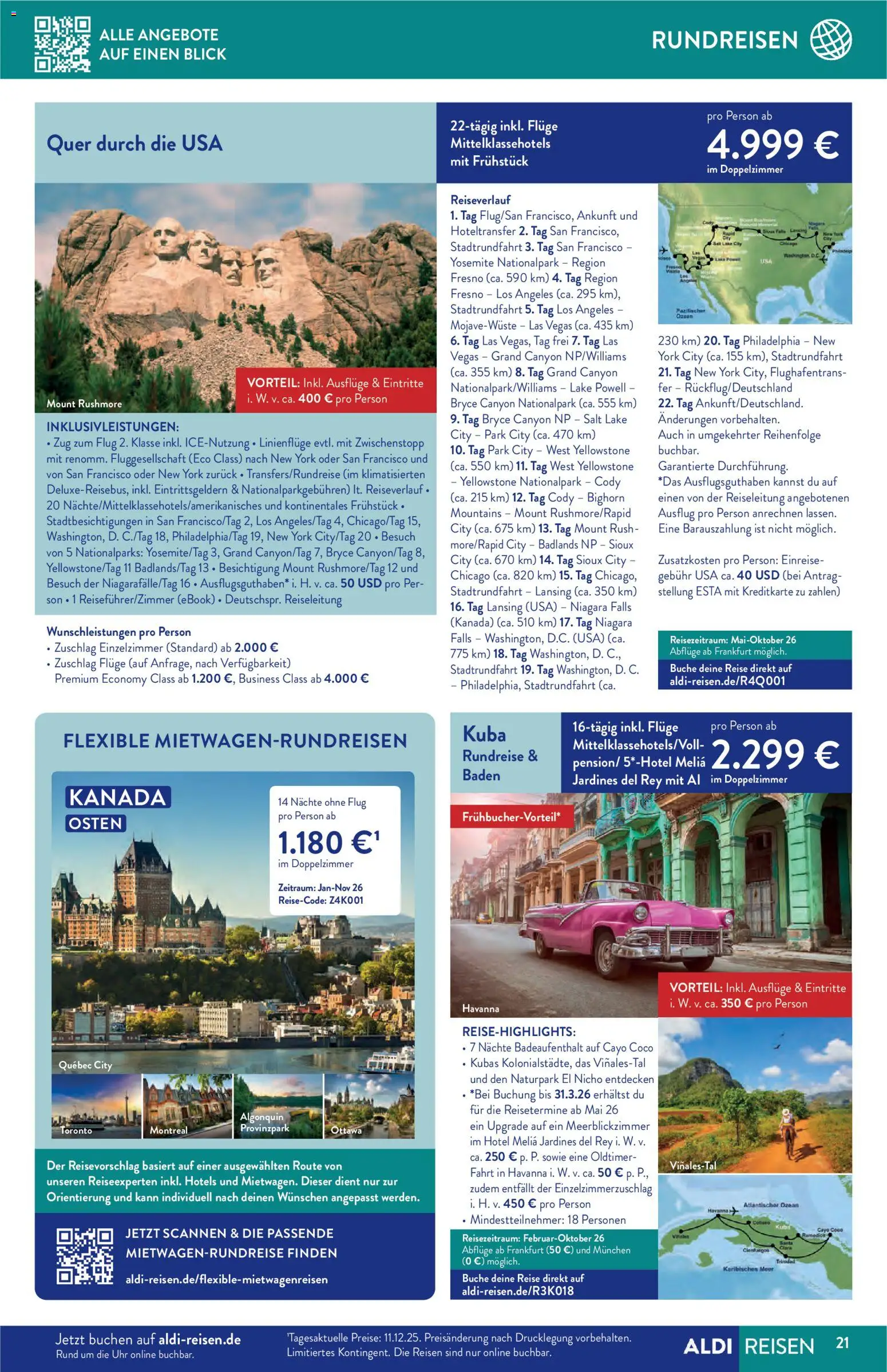 Aldi Reisen  Reisemagazin – gültig ab 01.01.2026 | Seite: 21