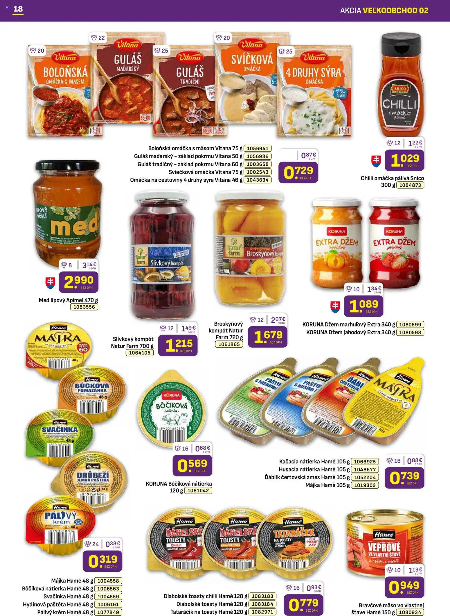 Nové Libex akcie – leták je platný od 19.01.2026 | Strana: 18 | Produkty: Cestoviny, Bravčové mäso, Krém, Med