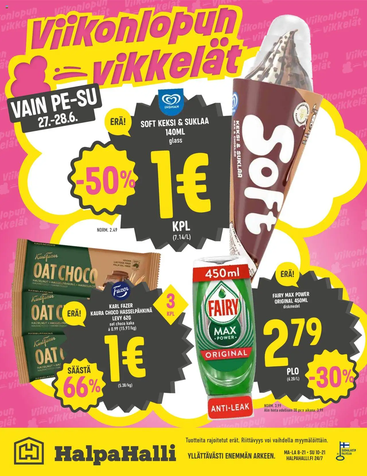  | Sivu: 12 | Tuotteet: Levy, Kaura, Voi, Suklaa