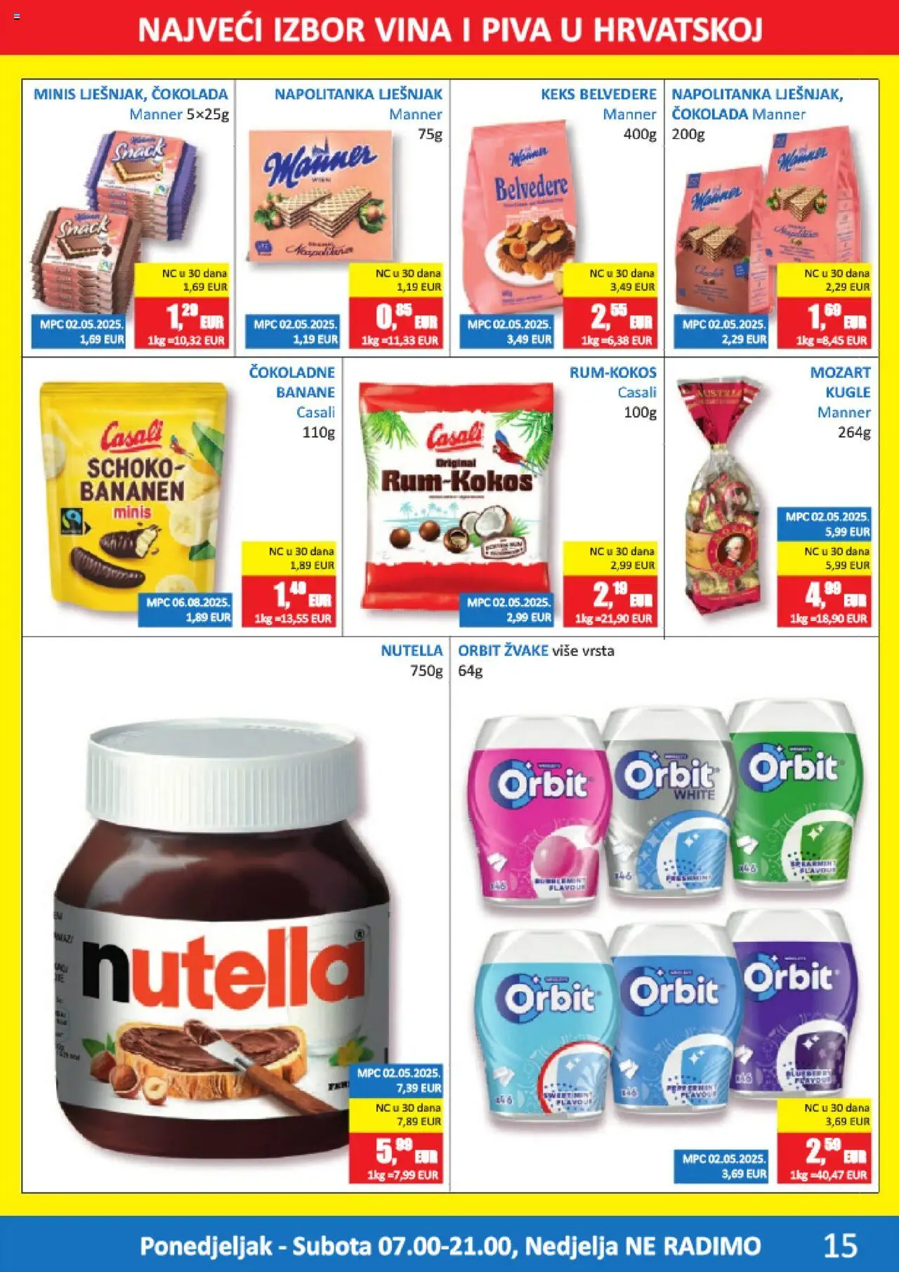 Vrutak katalog | vrijedi od 11.08.2025 | Stranica: 15 | Proizvodi: Nutella, Čokolada, Banane, Lješnjak