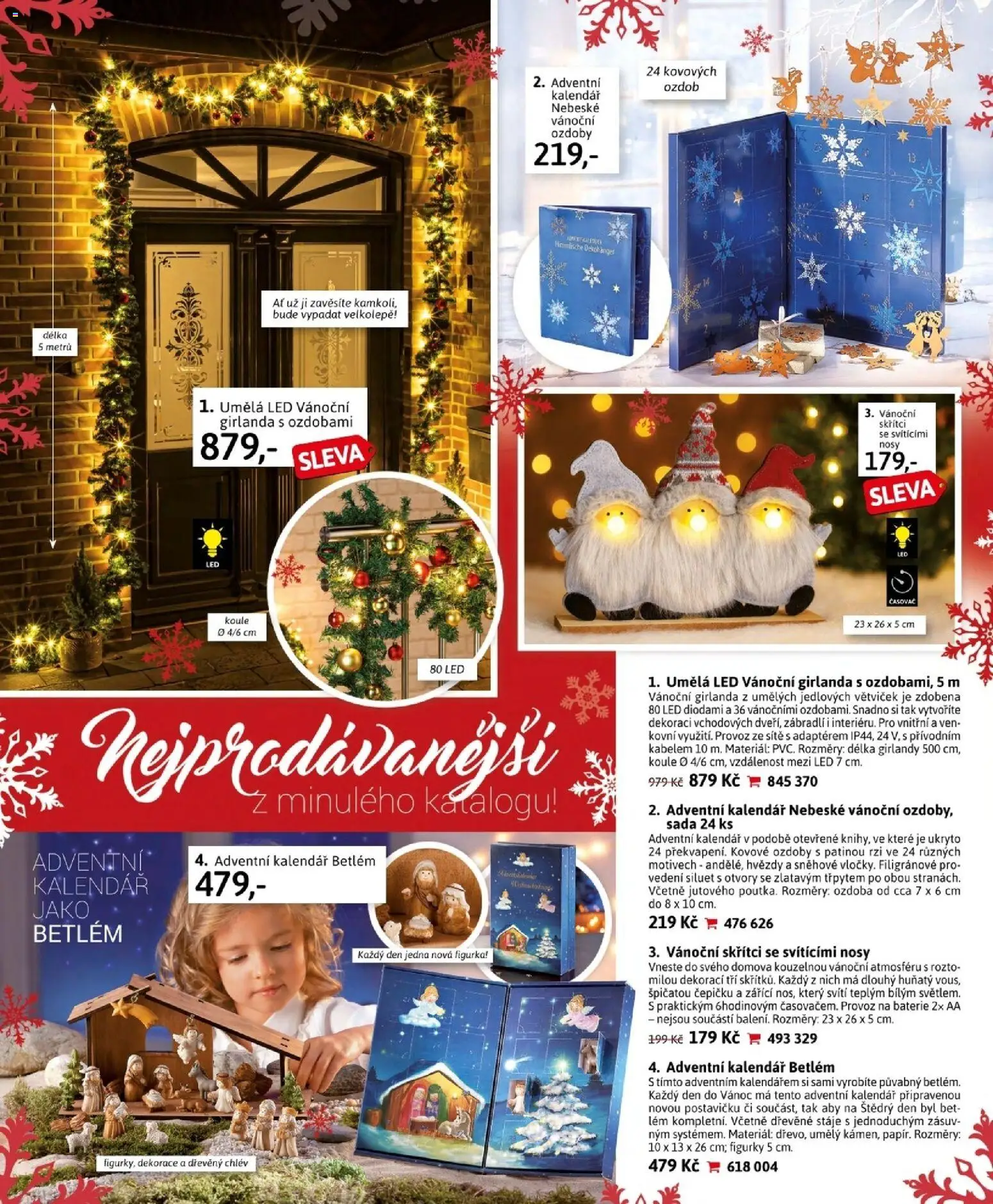 Velký Košík katalog prosinec 2025 od 01.12.2025 | Strana: 48 | Produkty: Adventní kalendář, Figurky, Girlanda, LED