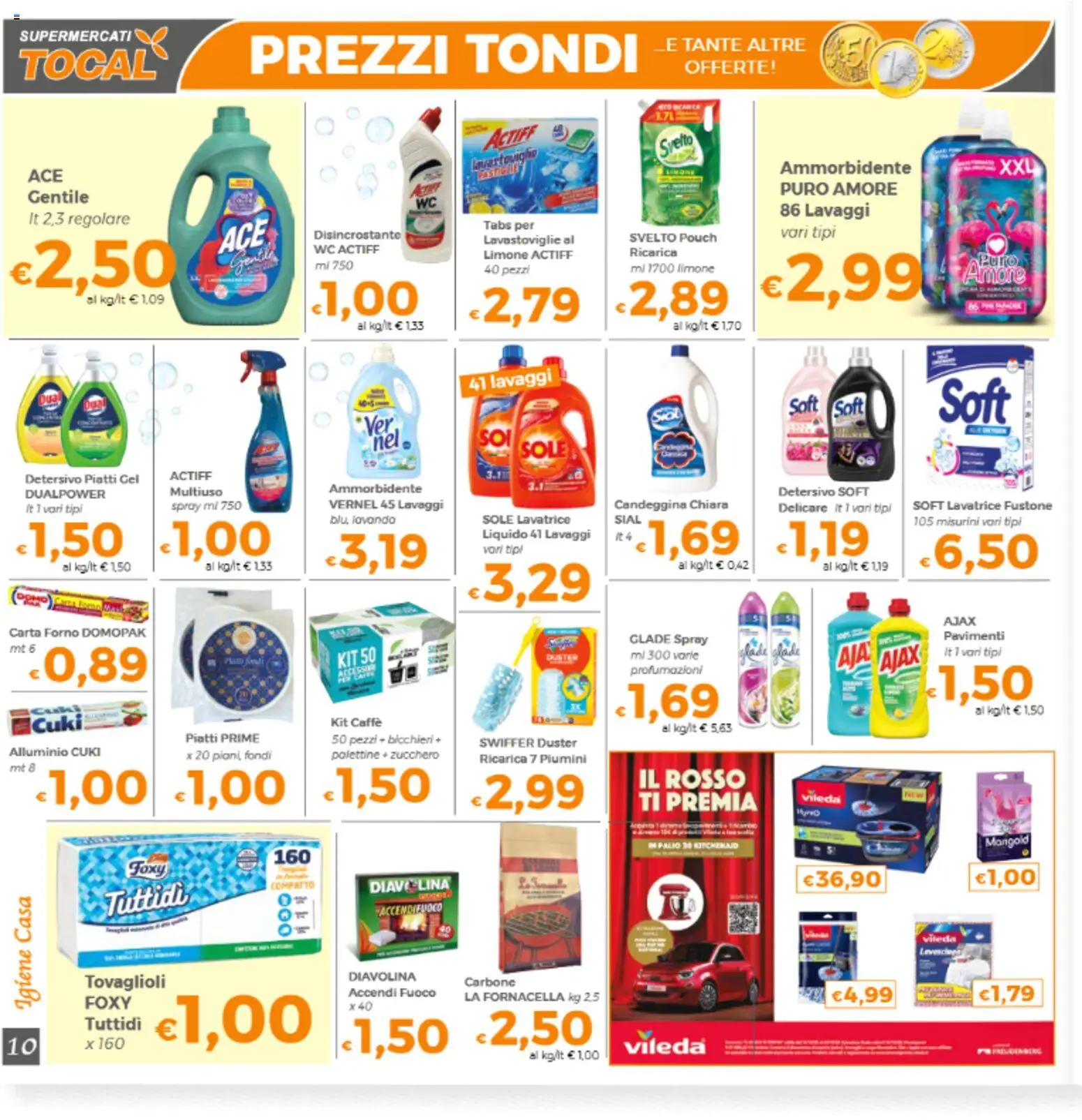 Volantino Tocal del 17.04.2026 | Pagina: 10 | Prodotti: Candeggina, Lavatrice, Lavastoviglie, Forno