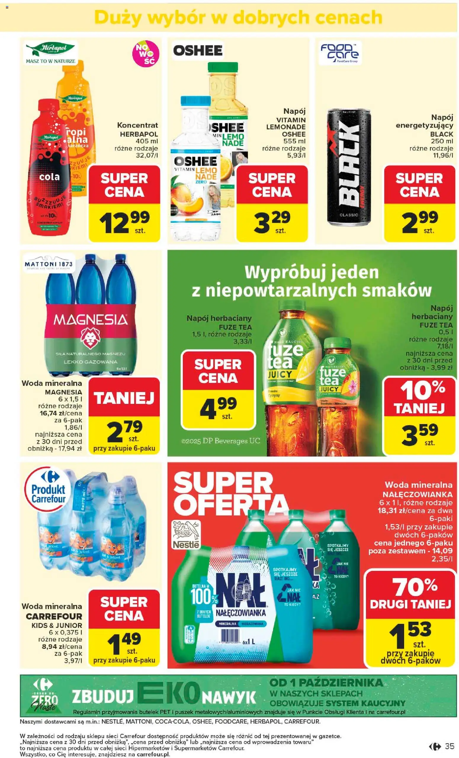 Carrefour Gazetka - Poznań Zmieniliśmy się dla Ciebie od 27.10.2025 | Strona: 37 | Produkty: Woda