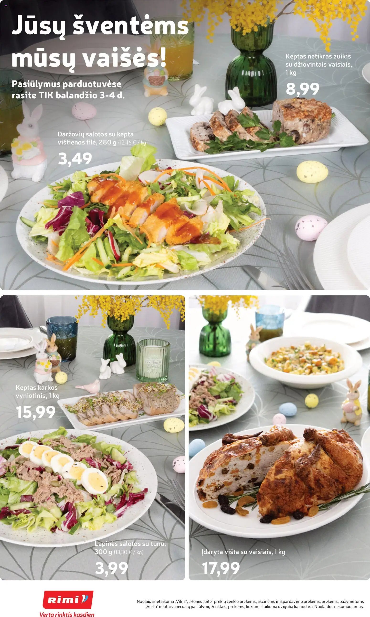 Rimi akcijos nuo 31.03.2026 | Puslapis: 4 | Prekių: Salotos, Vištienos