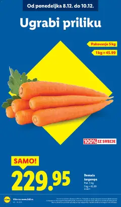 Lidl katalog - pregled Lidl kataloga - važi od 04.12.2025 | Strana: 10 | Proizvode: Šargarepa, Pakovanje