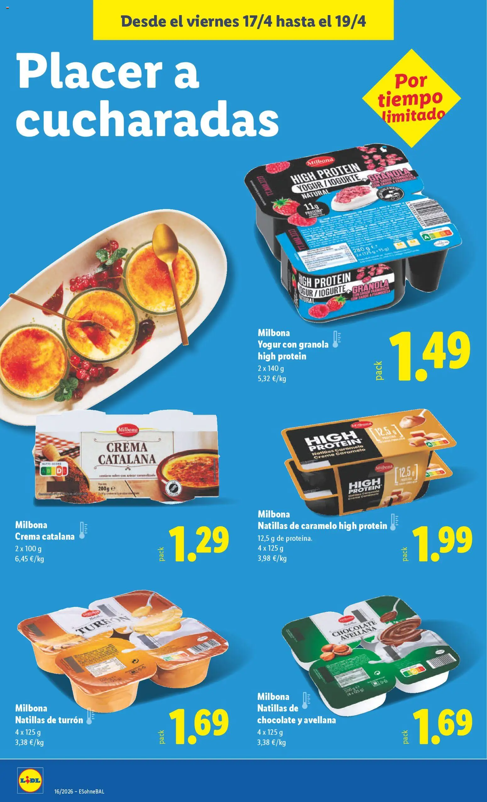 Lidl folleto │ válido desde el 13.04.2026 | Página: 32 | Productos: Yogur, Chocolate, Crema