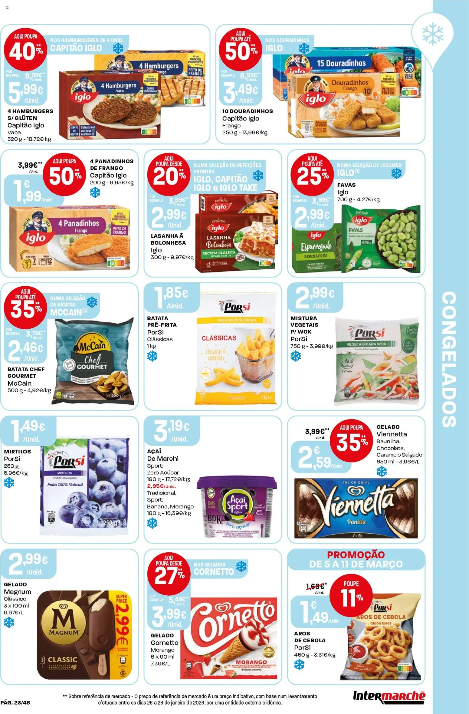 Intermarché folheto │ válido de 05.03.2026 | Página: 23 | Produtos: Batata, Capitão iglo, Gelado, Peixe